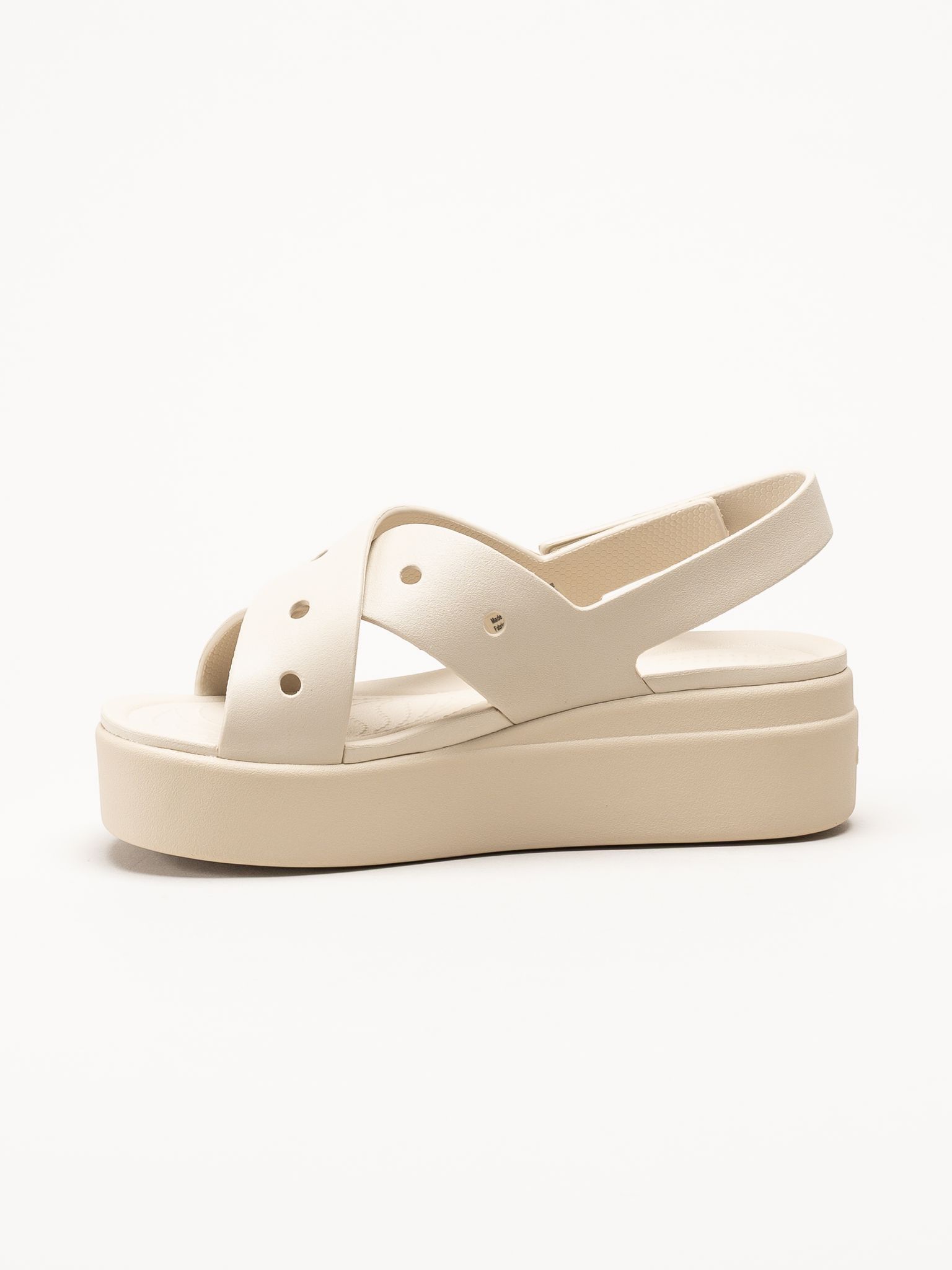 Crocs - Brooklyn - Ljusbeige platåsandaler