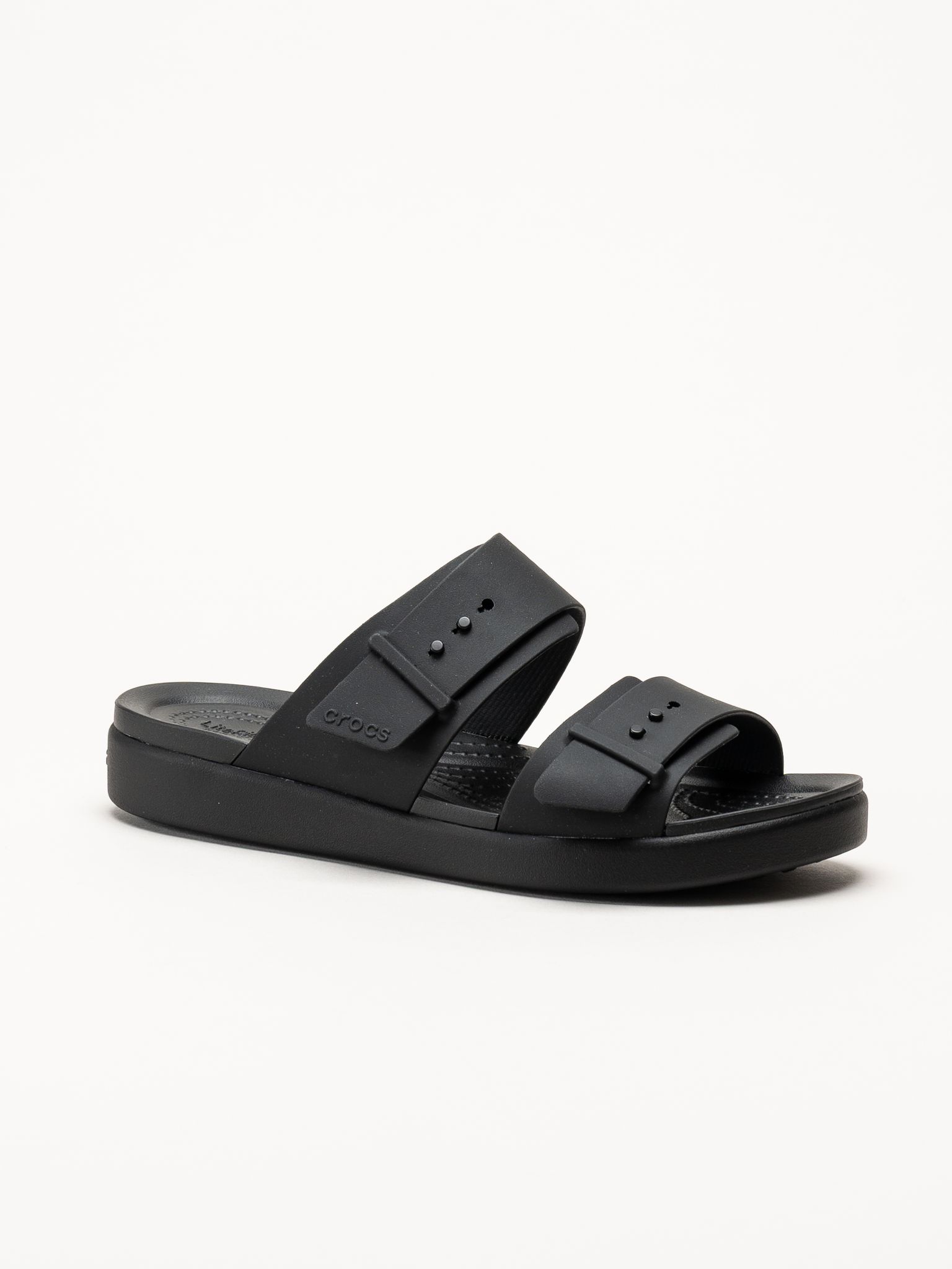 Crocs - Brooklyn Buckle - Svarta slip in tofflor