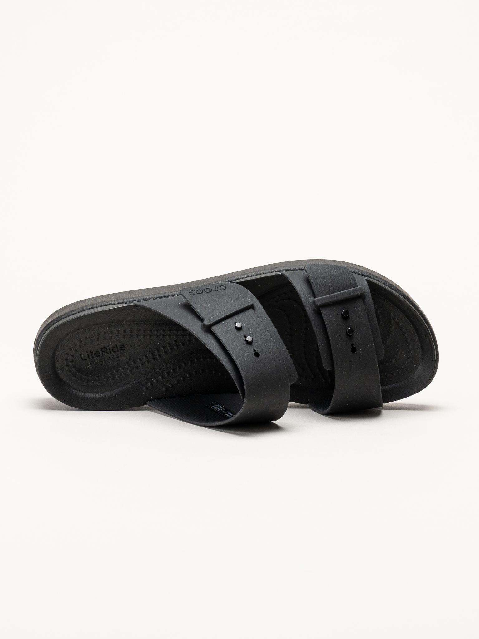 Crocs - Brooklyn Buckle - Svarta slip in tofflor