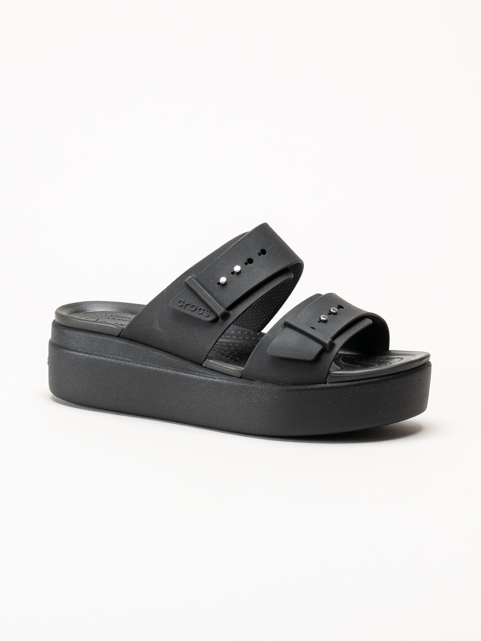 Crocs - Brooklyn Buckle - Svarta platå slip in