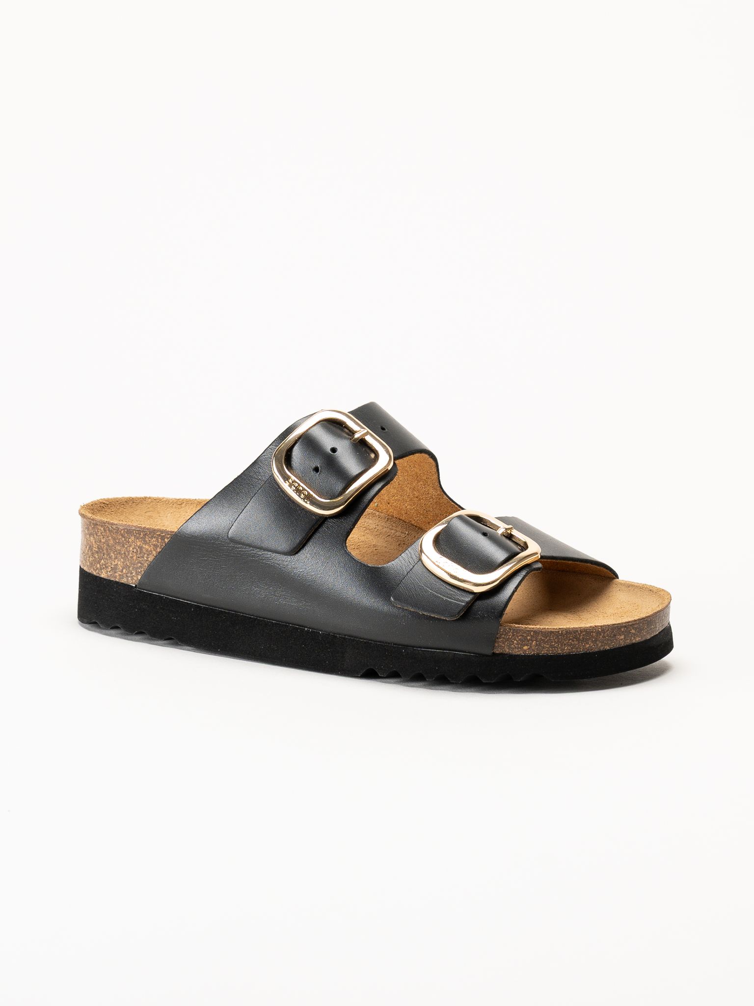 Scholl - Ilary 2 Strap - Svarta sandaler i skinn