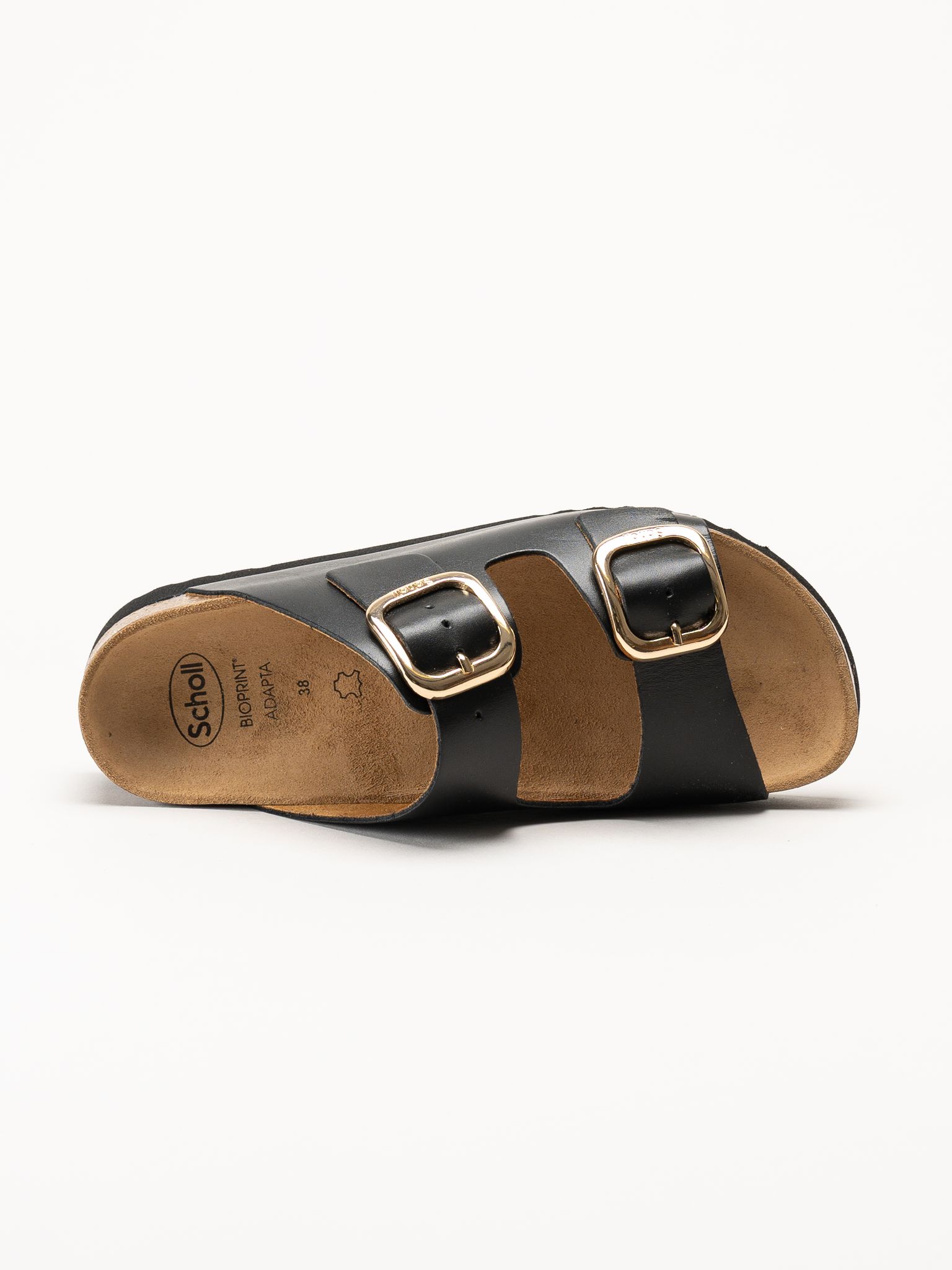 Scholl - Ilary 2 Strap - Svarta sandaler i skinn