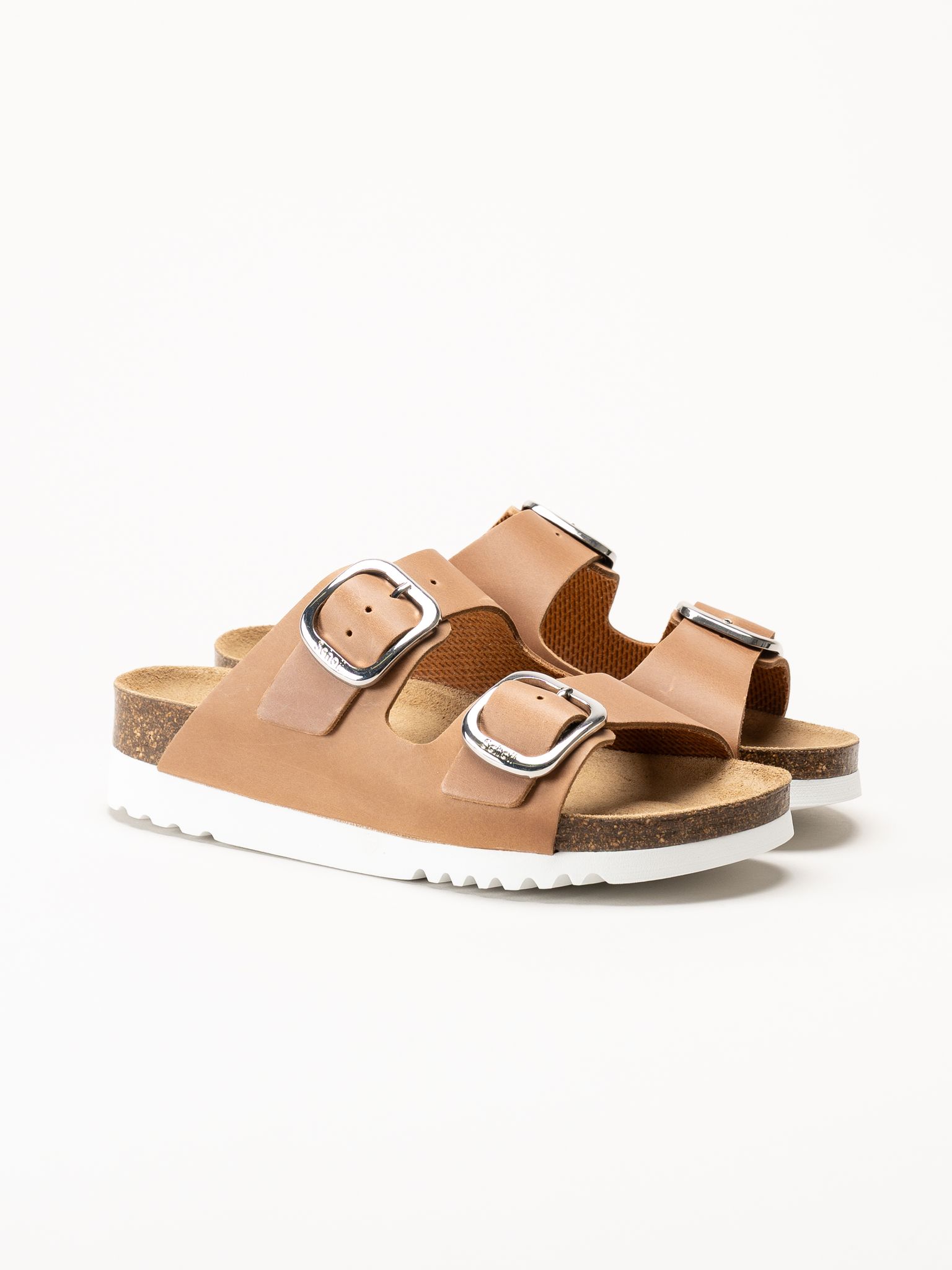 Scholl - Ilary 2 Strap - Bruna sandaler i oljat skinn