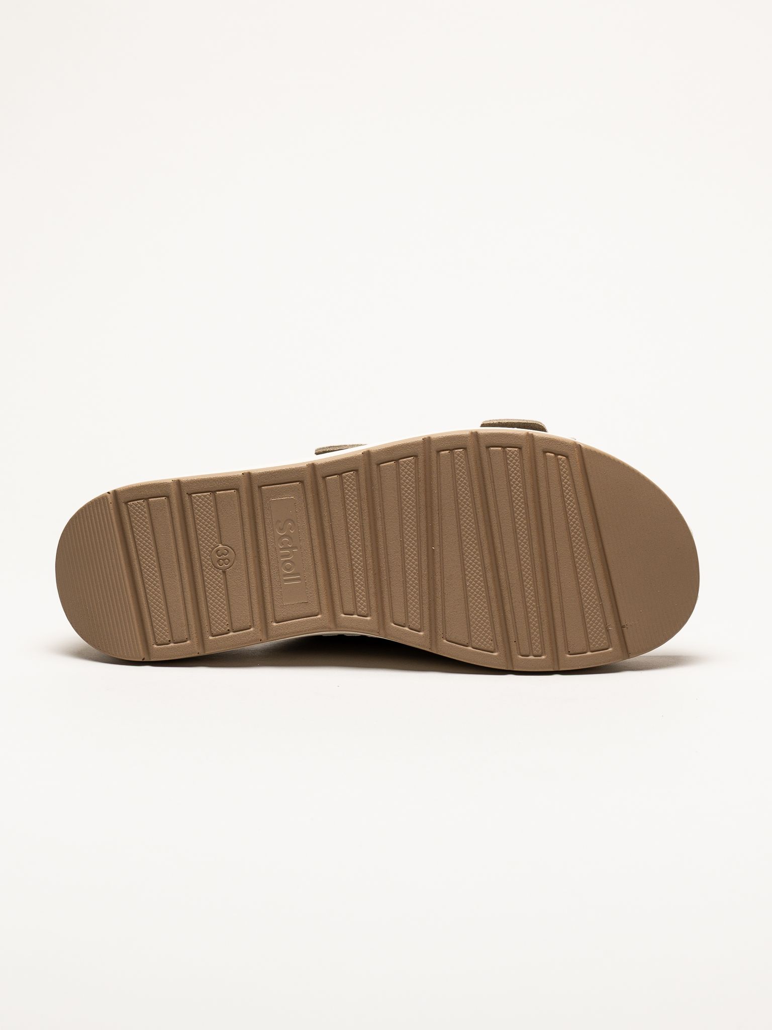 Scholl - Scilla 2 Buckles - Beige sandaler i mocka