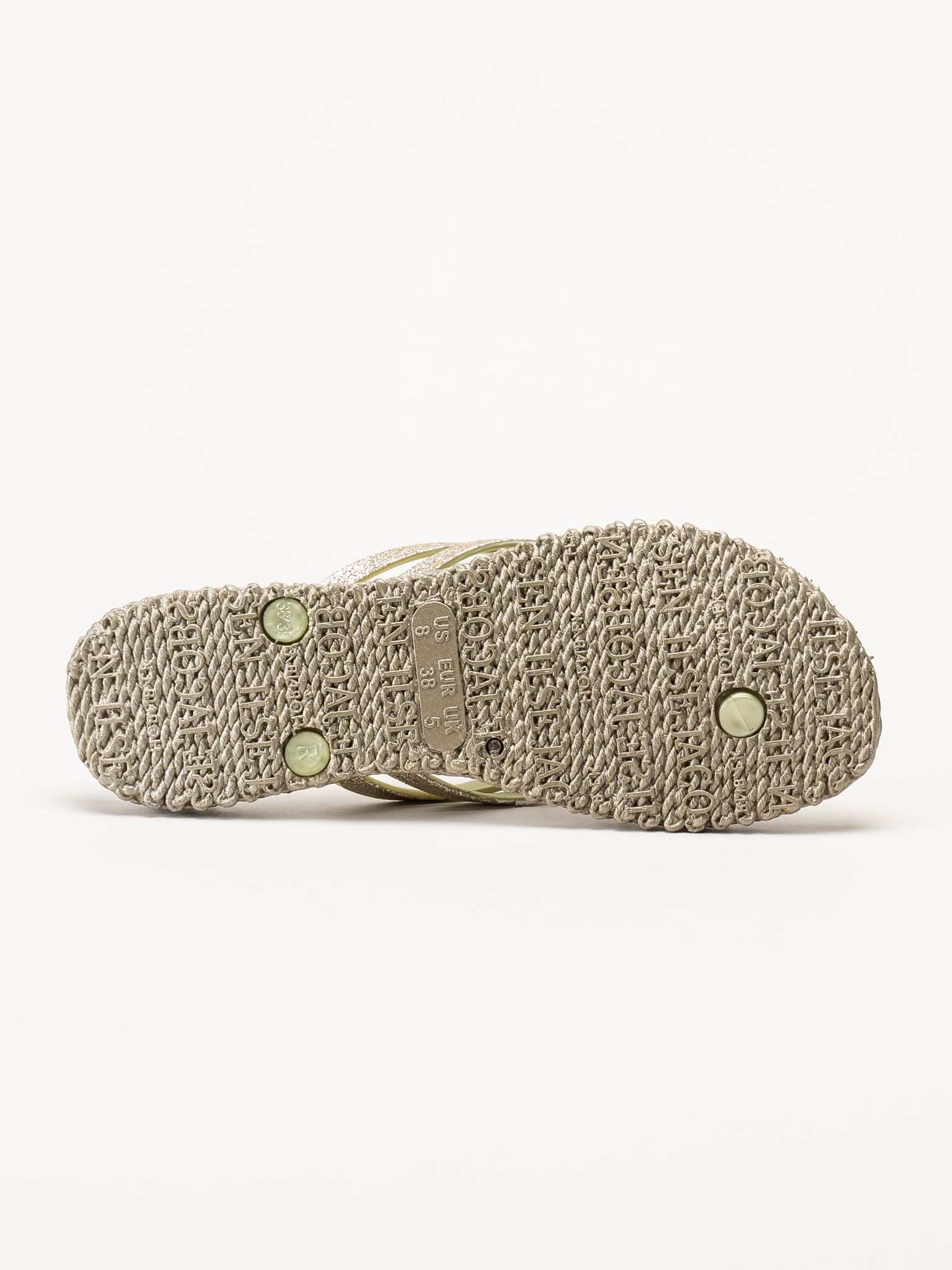 Ilse Jacobsen - Cheerful18F - Guldfärgade flip flops