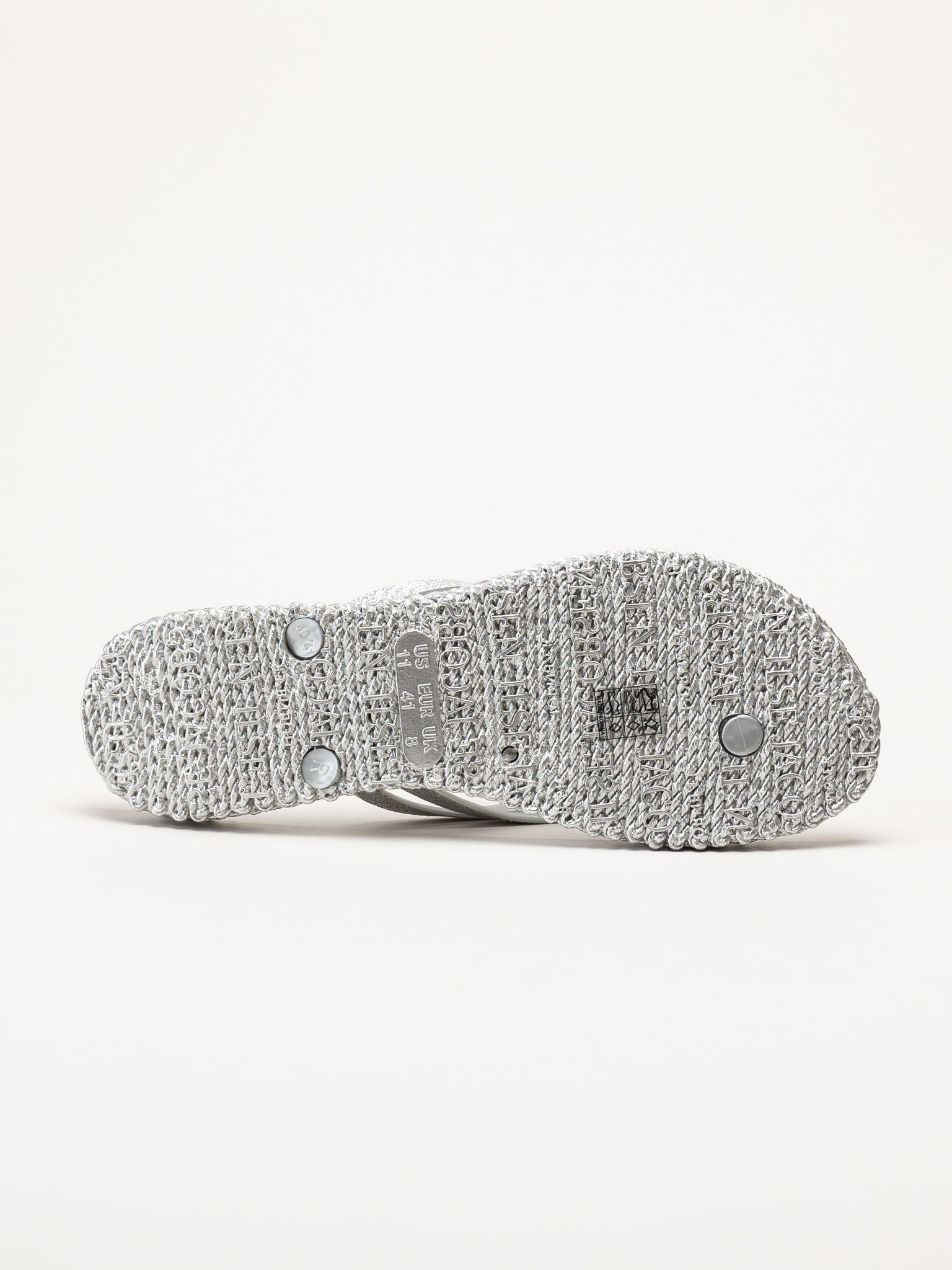 Ilse Jacobsen - Cheerful18F - Silverfärgade flip flops