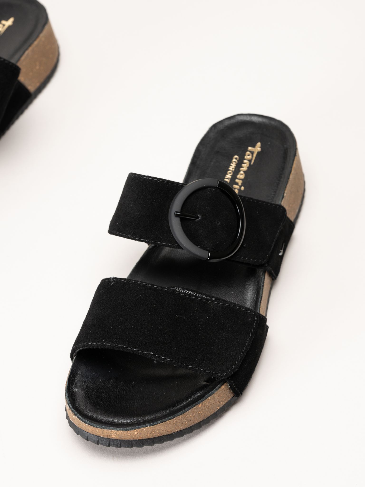 Tamaris - Wide fit - Svarta sandaler