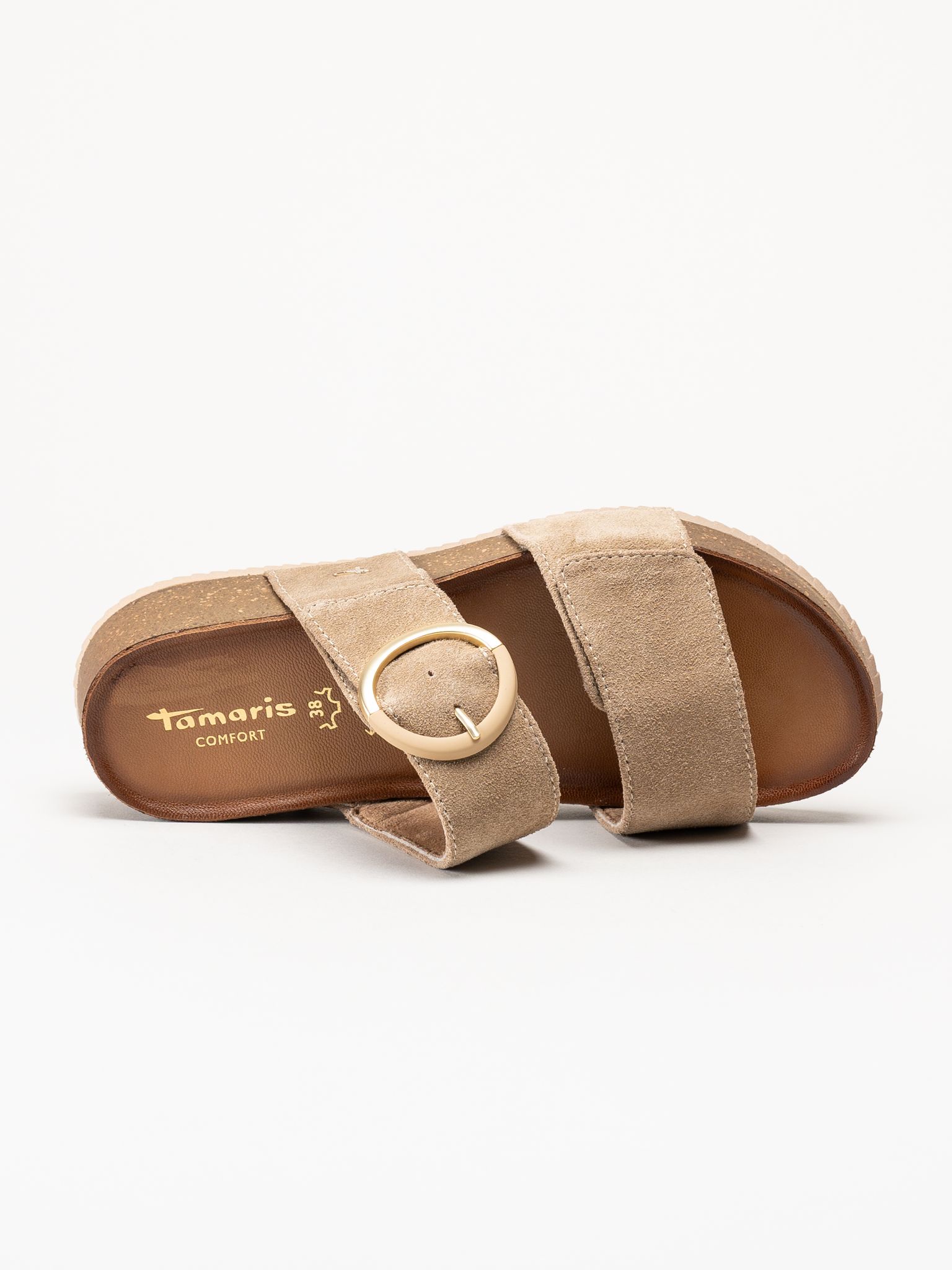 Tamaris - Wide fit - Beige sandaler