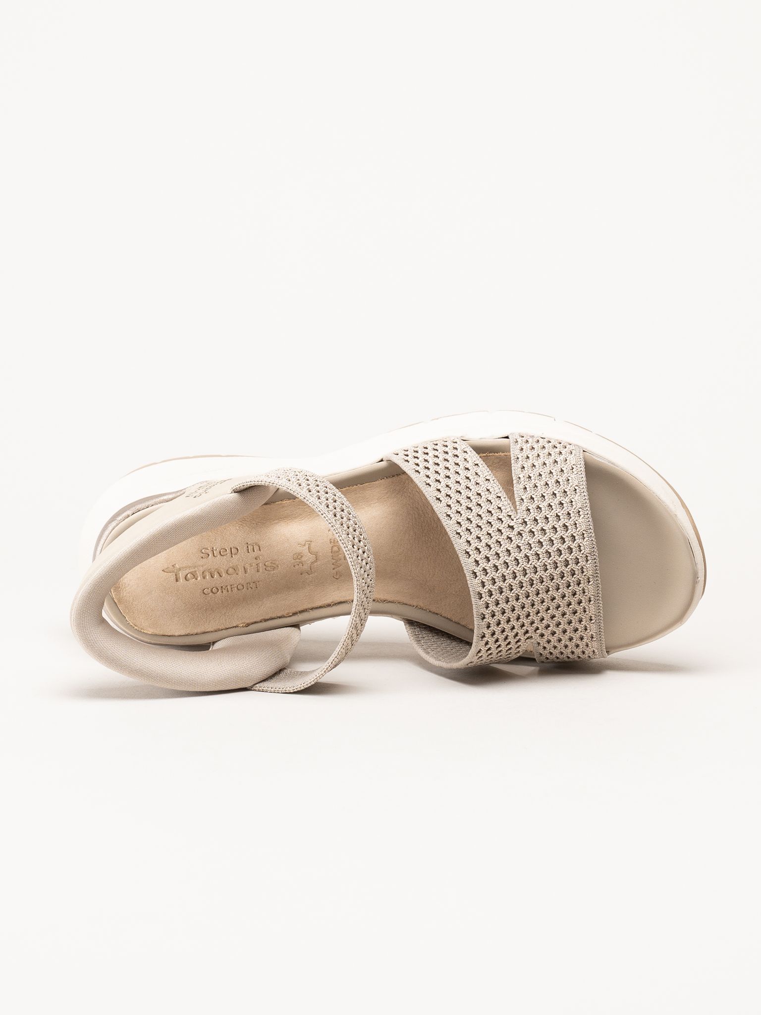 Tamaris - Wide fit - Beige sandaler