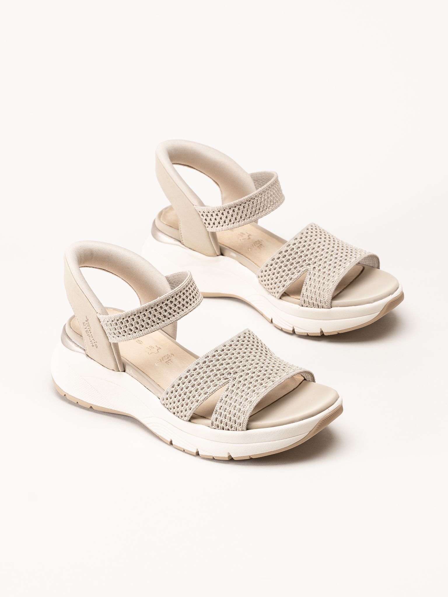 Tamaris - Wide fit - Beige sandaler
