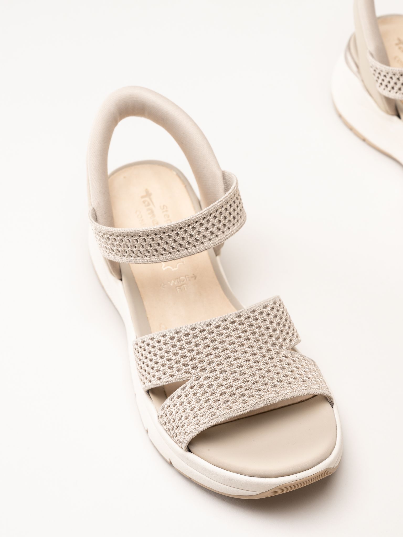 Tamaris - Wide fit - Beige sandaler