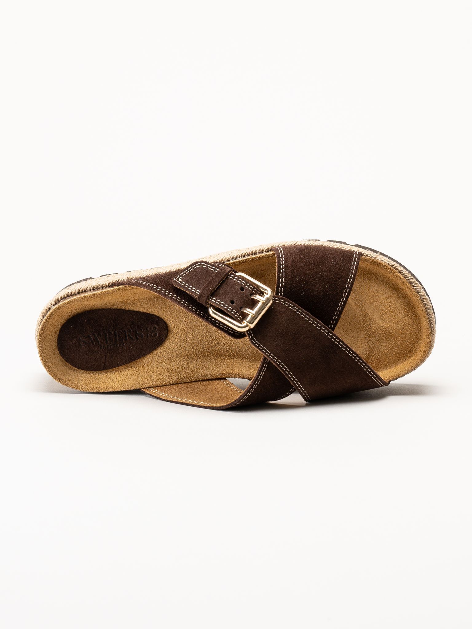 Sweeks - Sonja Cross - Mörkbruna sandaler i mocka