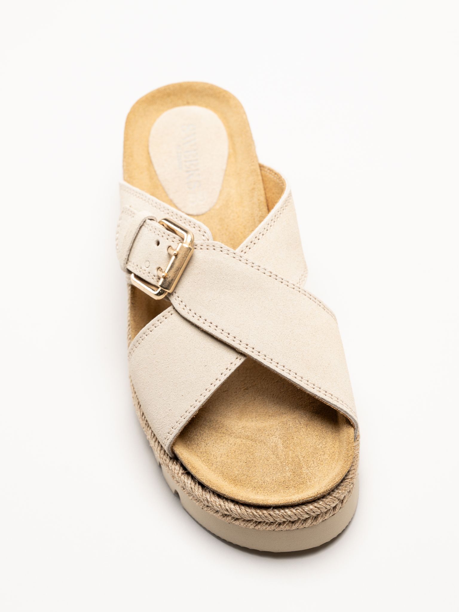Sweeks - Sonja Cross - Beige sandaler i mocka