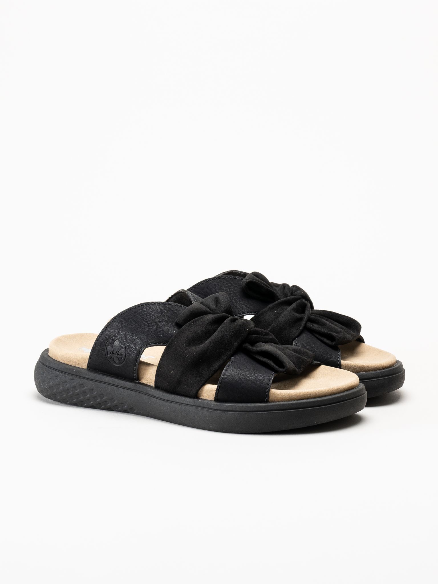 Rieker - Svarta slip in sandaler