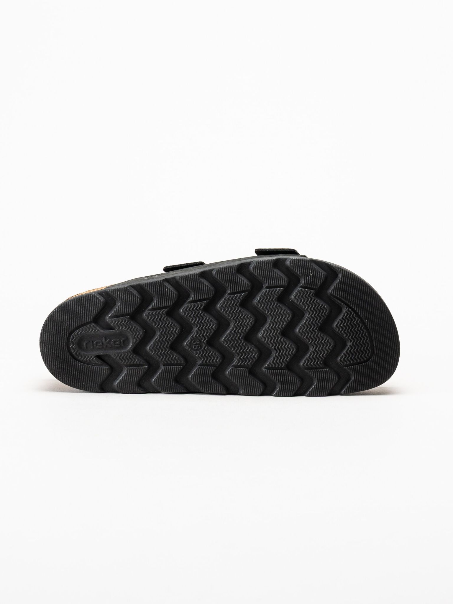 Rieker - Svarta sandaler i nubuck