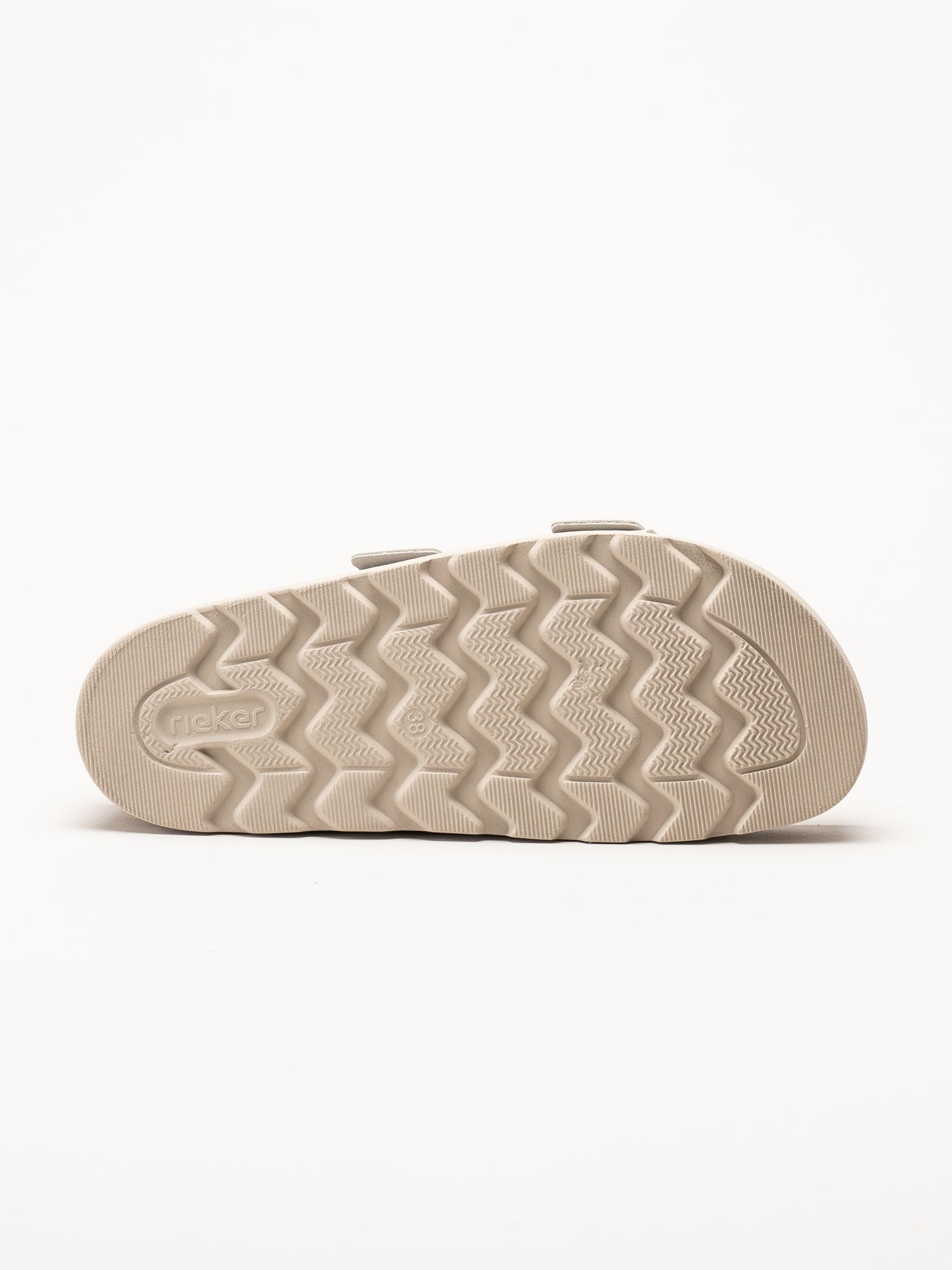 Rieker - Ljusgrå sandaler i nubuck