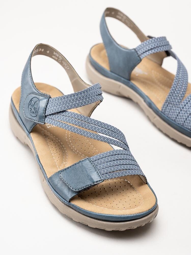 Rieker - Blå sandaler med resårremmar