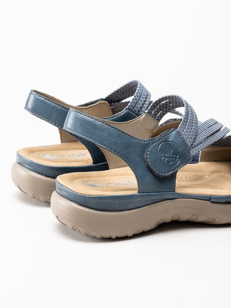 Rieker - Blå sandaler med resårremmar