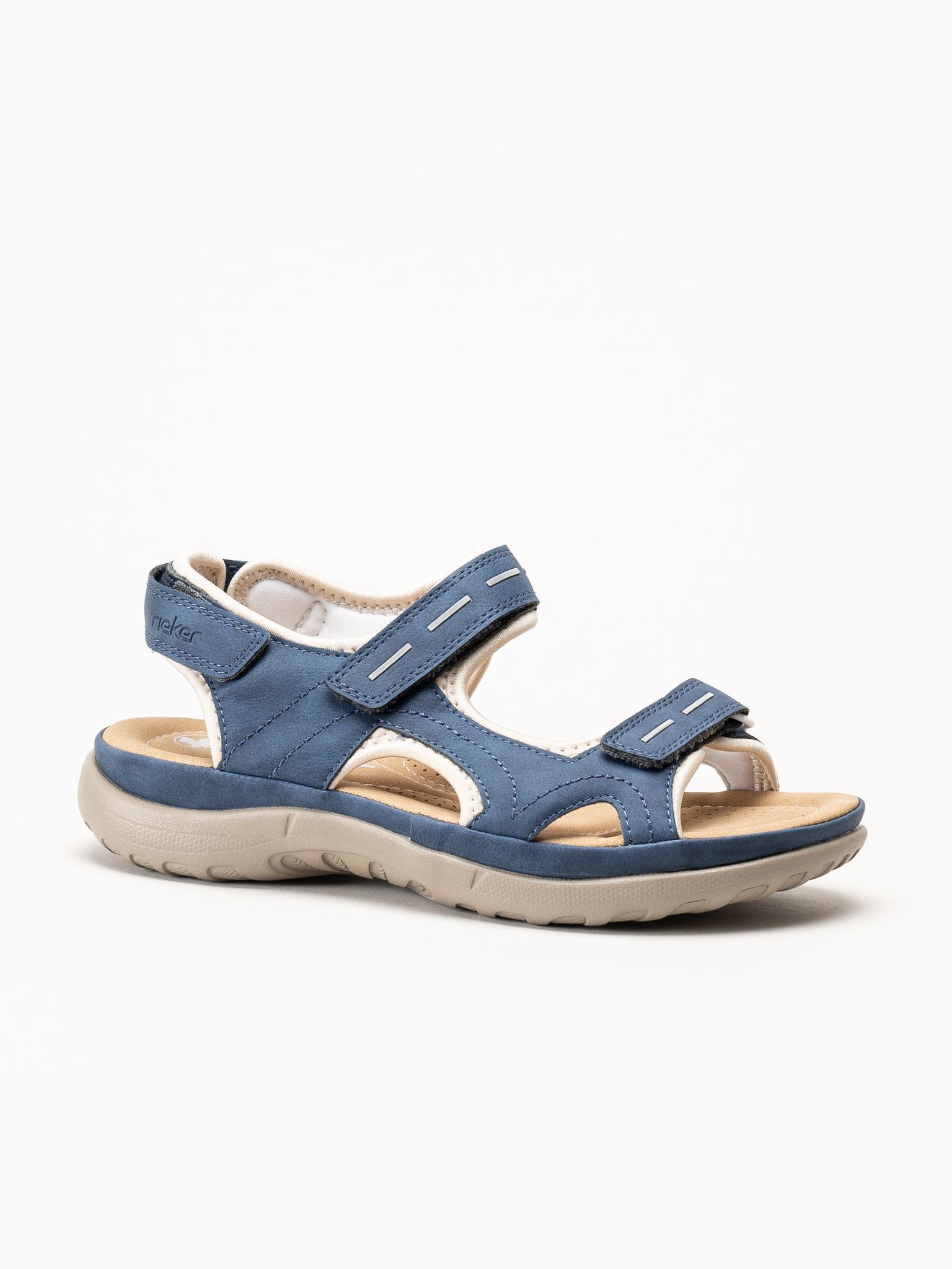 Rieker - Blå remsandaler