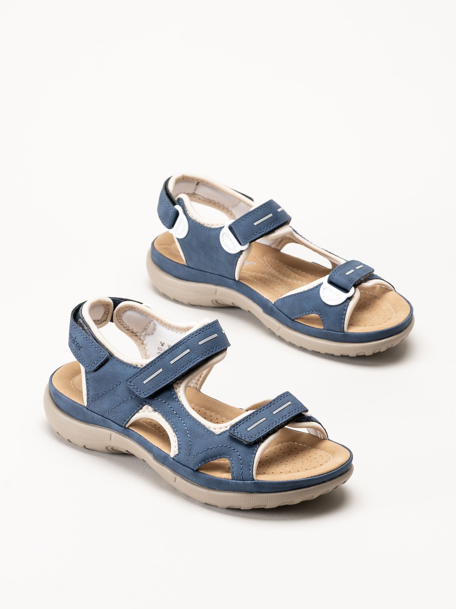 Rieker - Blå remsandaler