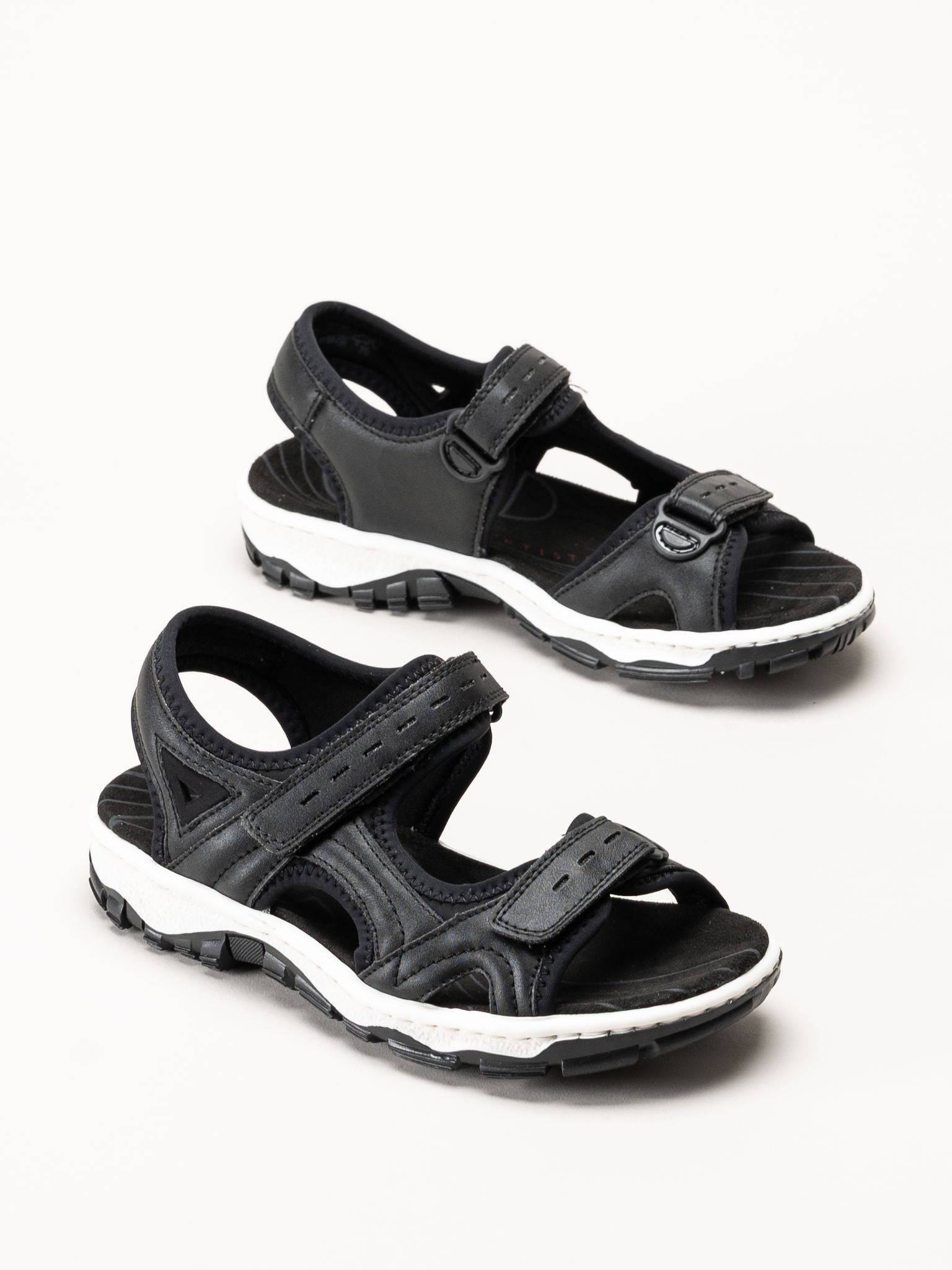 Rieker - Svarta remsandaler