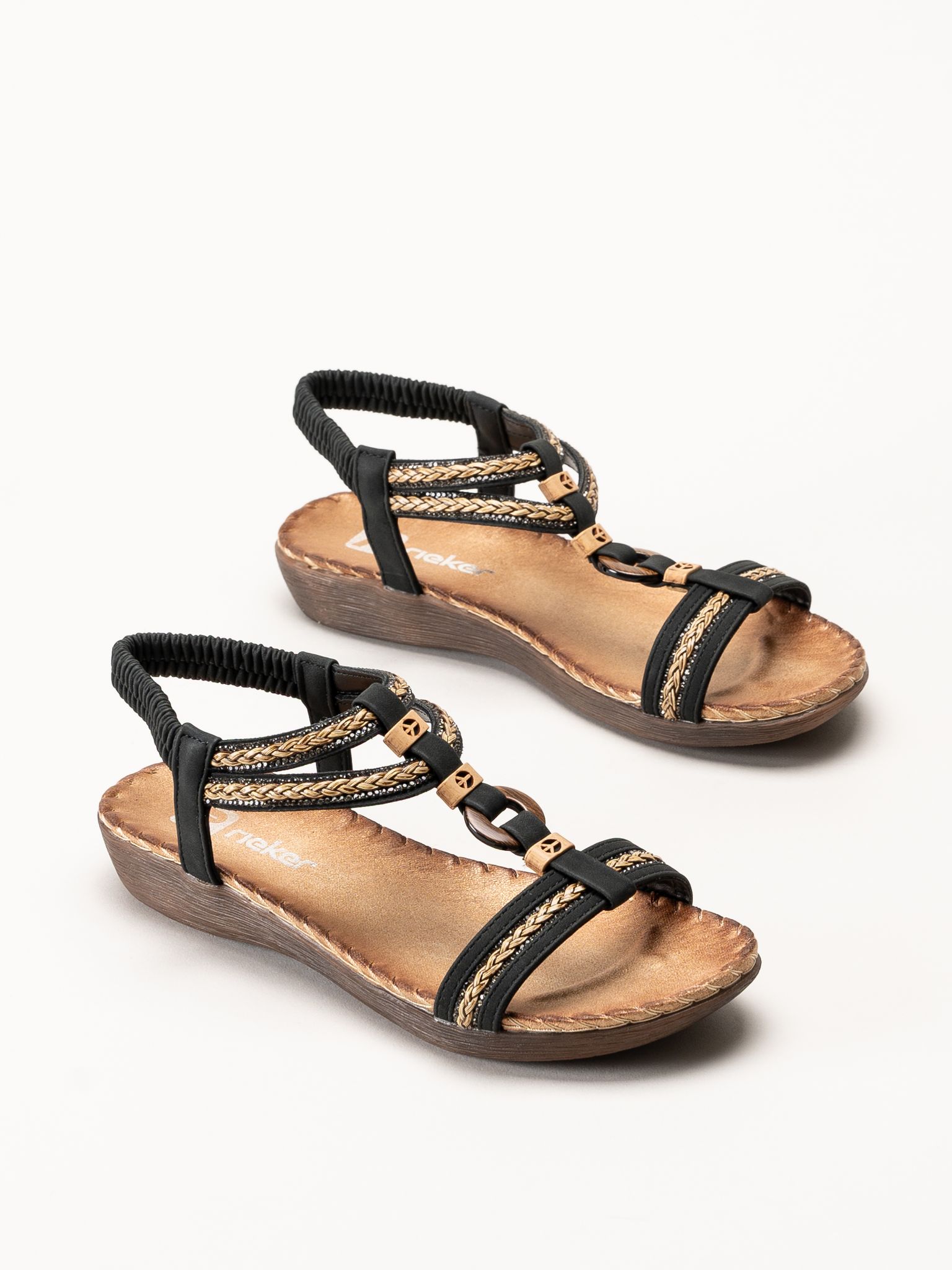 Rieker - Svarta sandaler