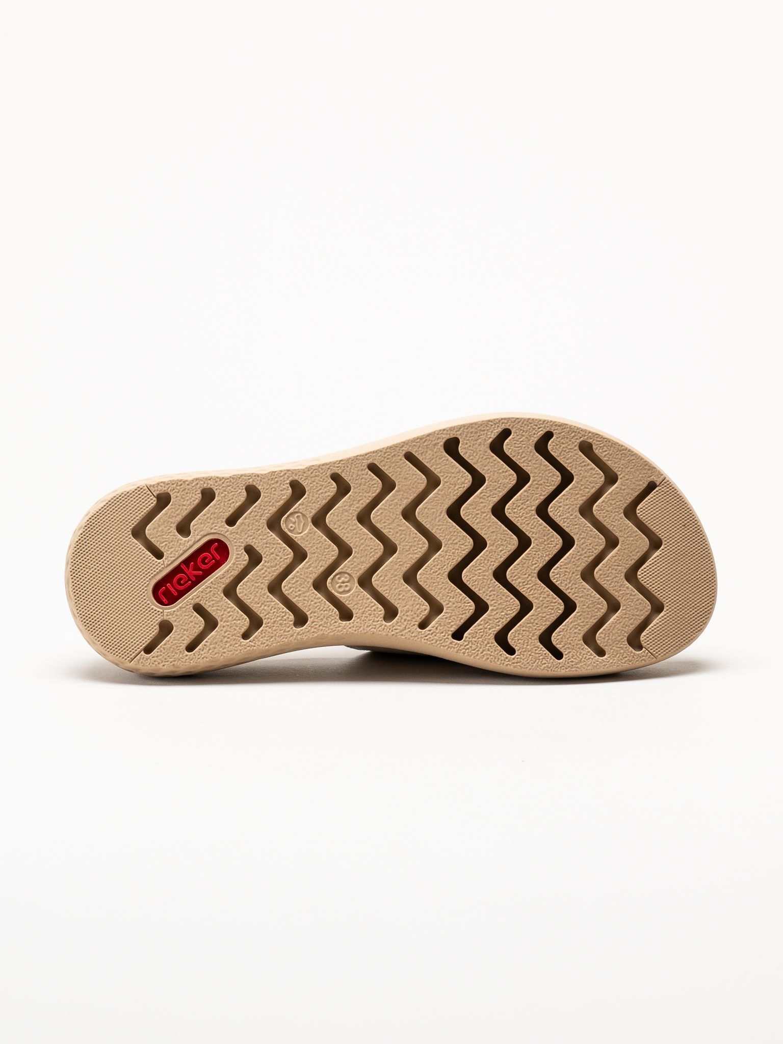 Rieker - Beige sandaler med rosett