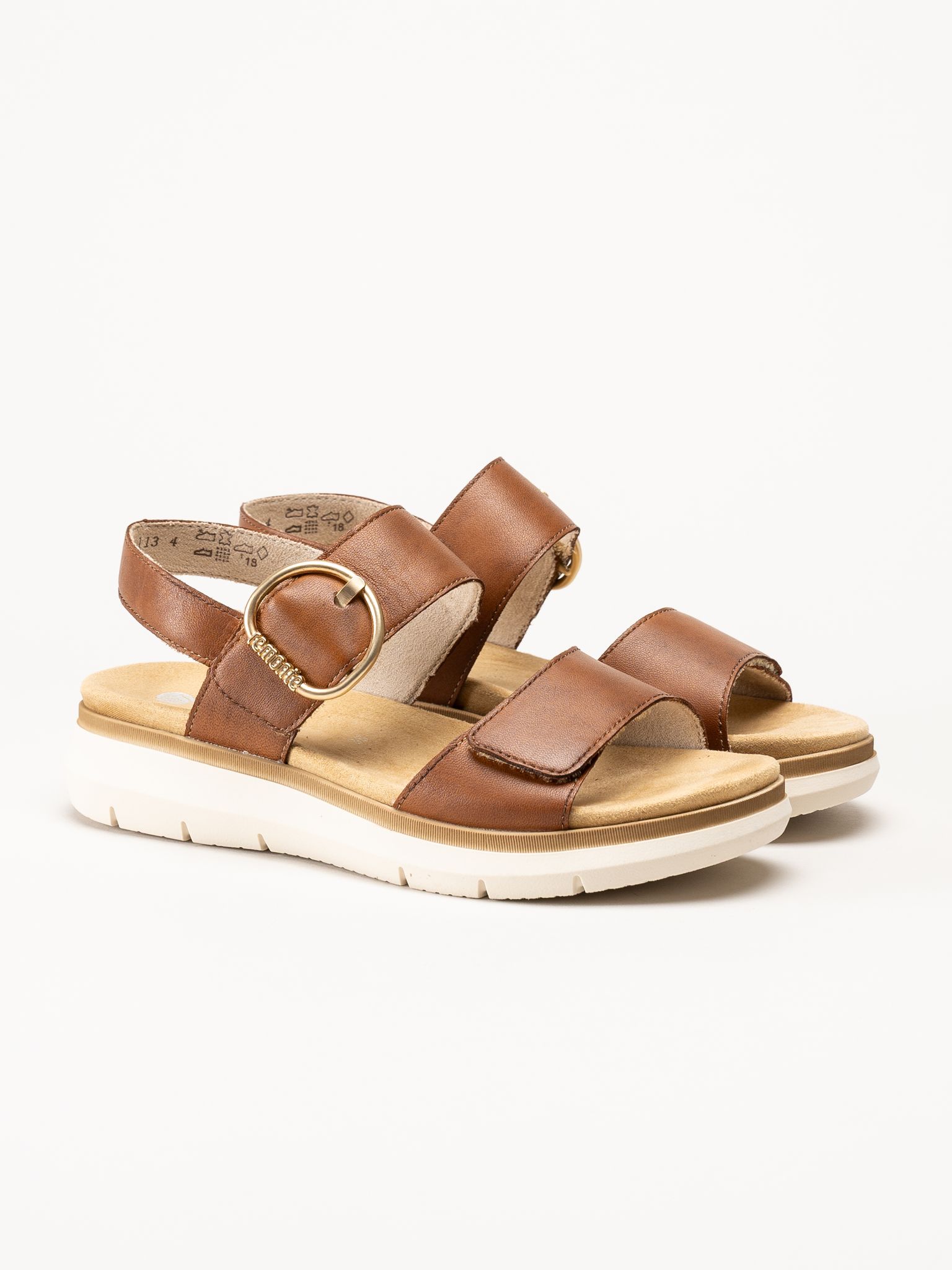 Remonte - Bruna sandaler i skinn
