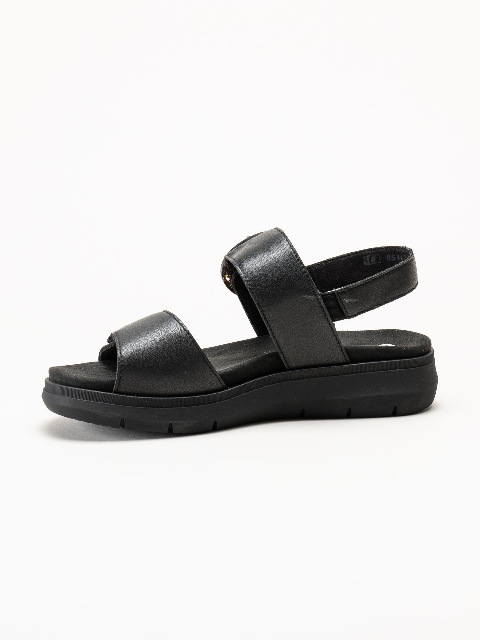 Remonte - Svarta sandaler i skinn