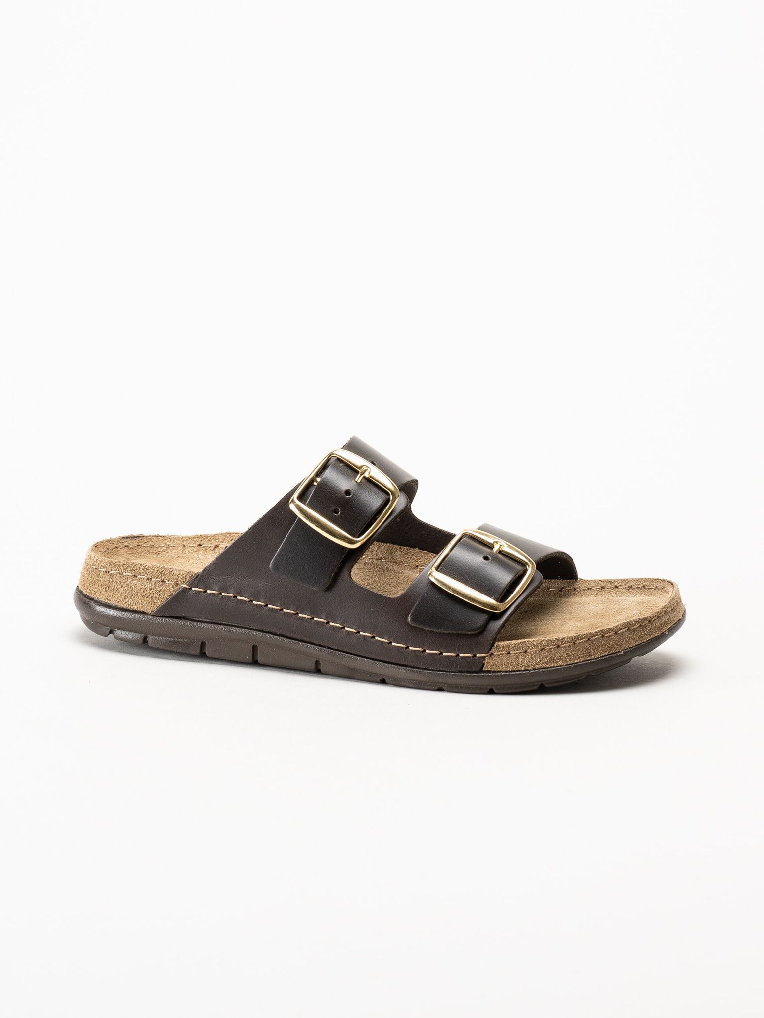 Rohde - Rodigo-D - Mörkbruna sandaler i skinn