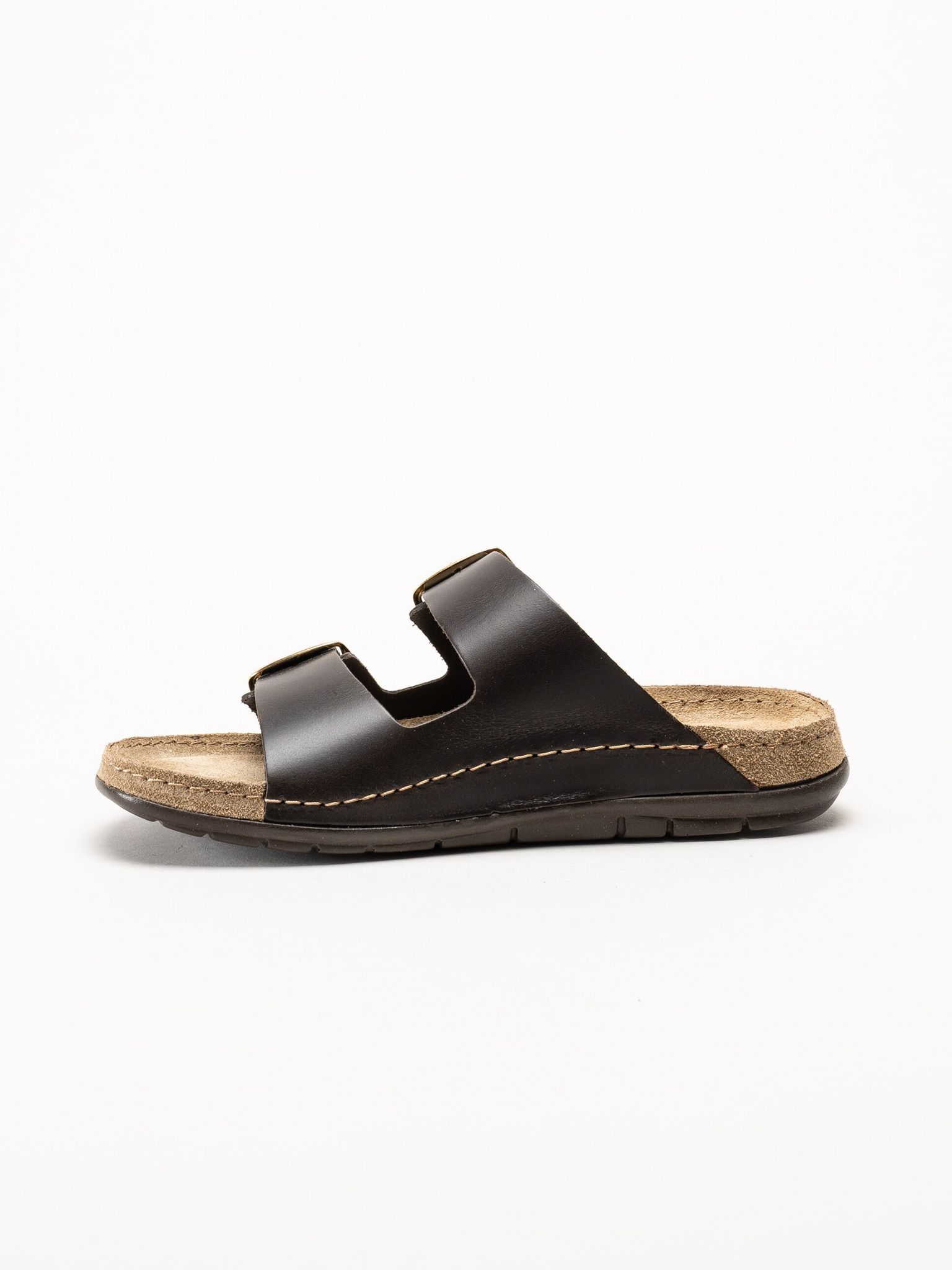 Rohde - Rodigo-D - Mörkbruna sandaler i skinn