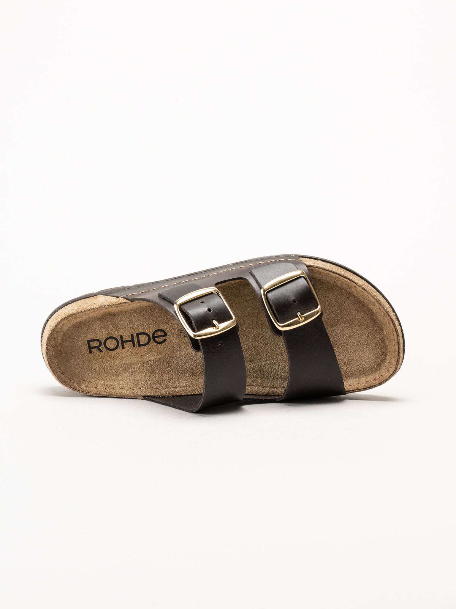 Rohde - Rodigo-D - Mörkbruna sandaler i skinn