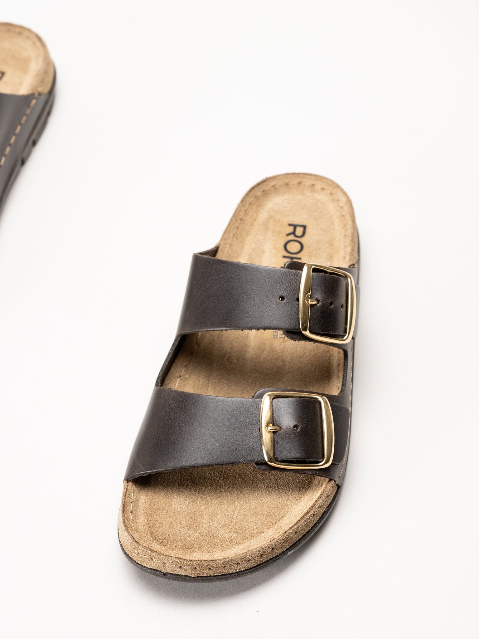 Rohde - Rodigo-D - Mörkbruna sandaler i skinn