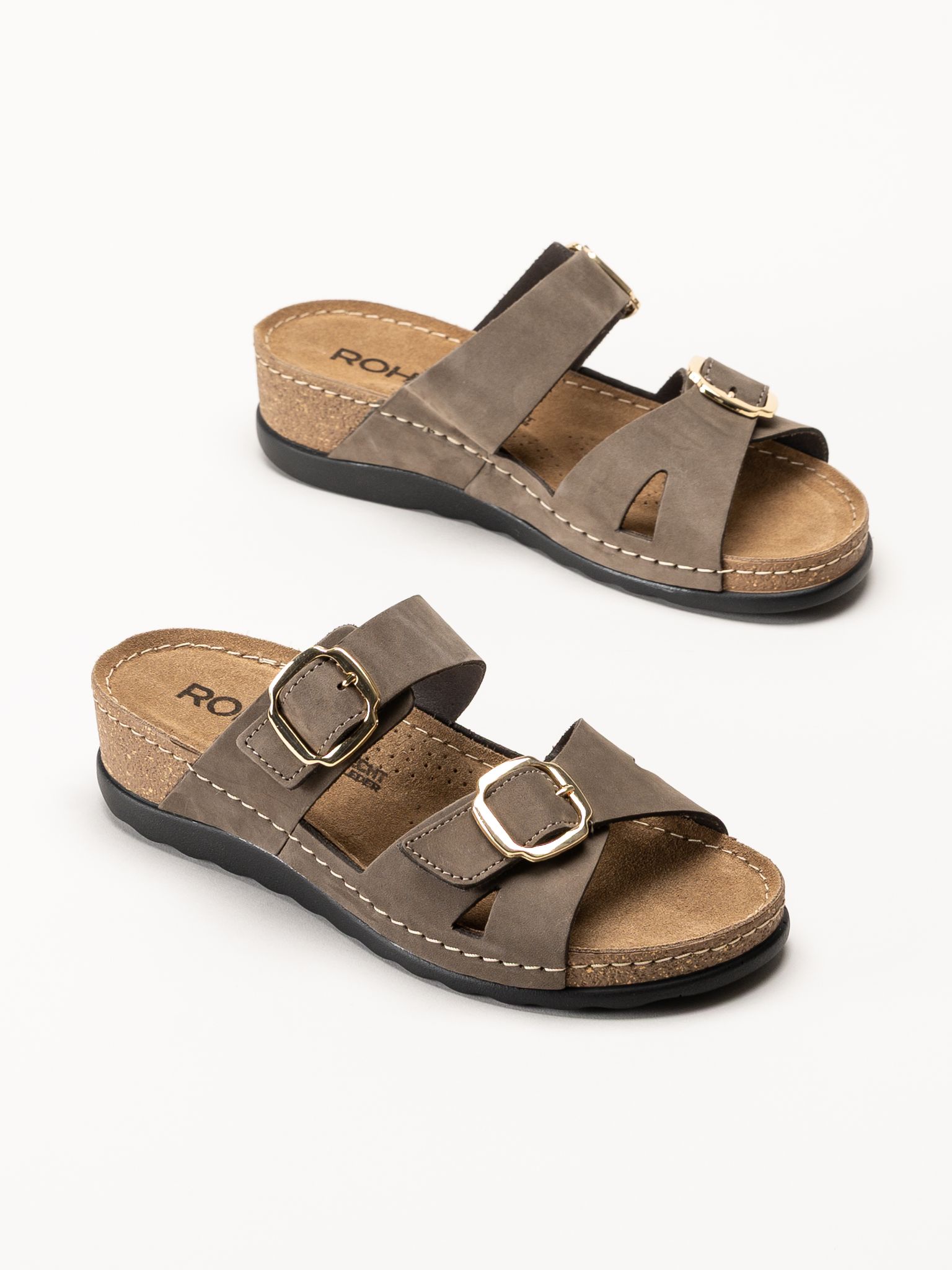 Rohde - Soave 40 - Bruna slip in sandaler med kilklack