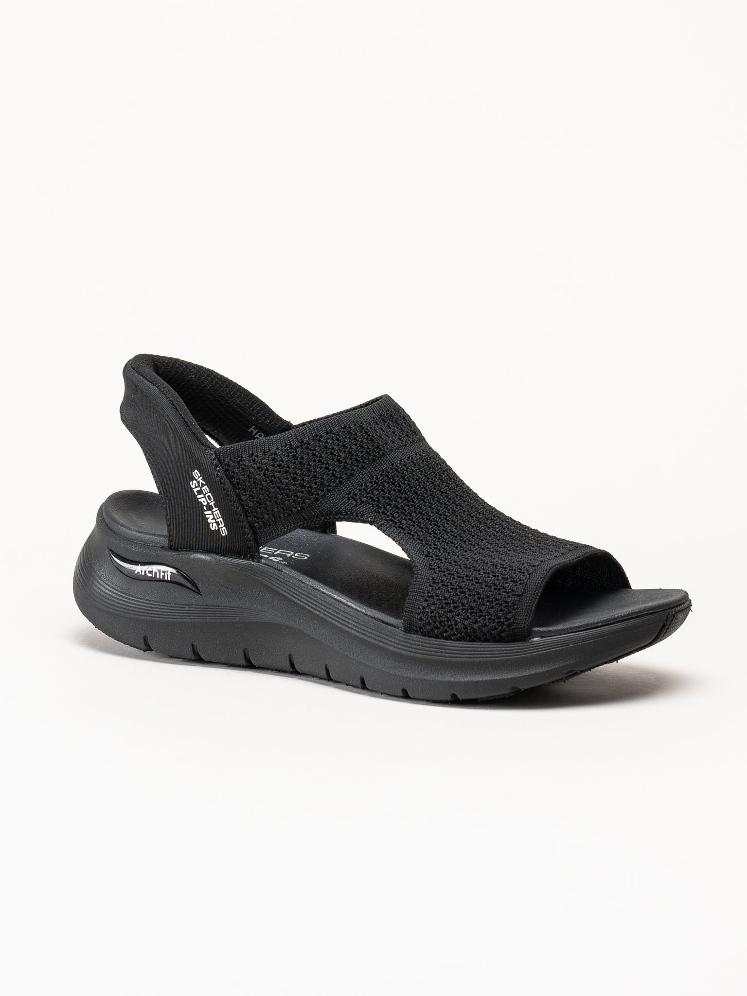 Skechers - Arch Fit - Svarta slip-in sandaler