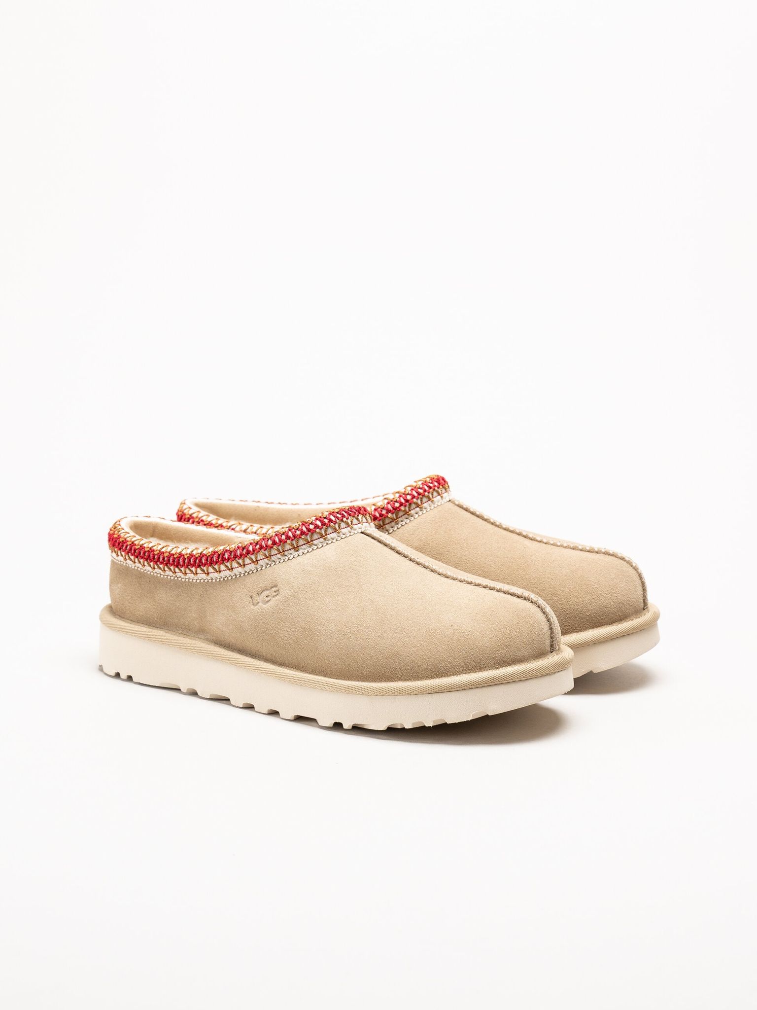 UGG - W Tasman II - Beige fårskinnsfodrade tofflor