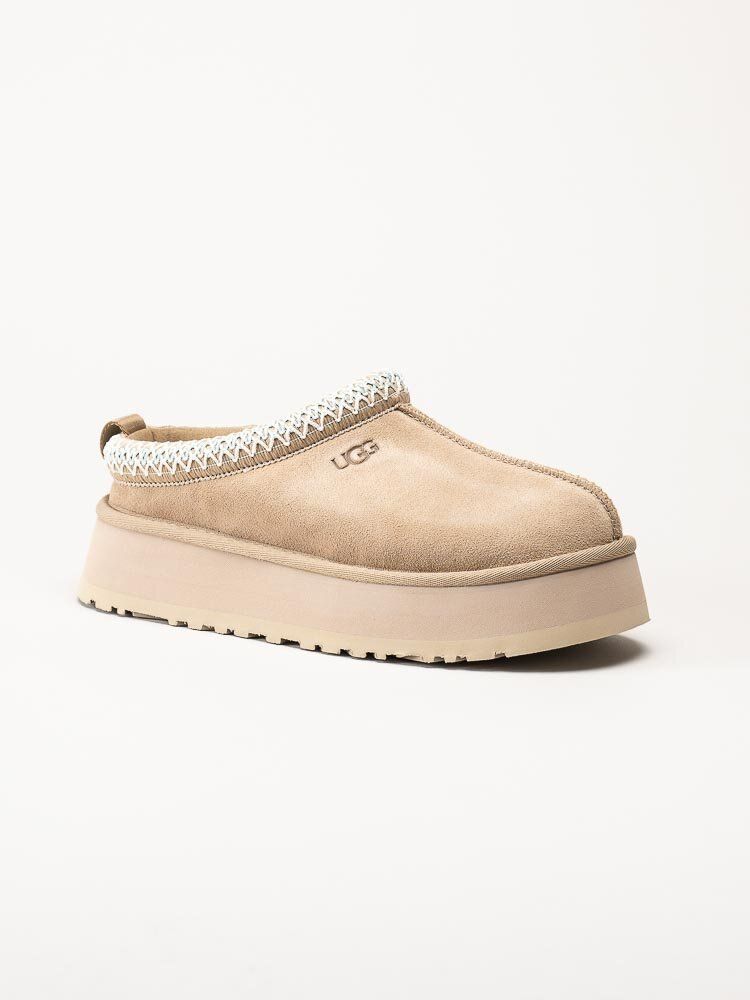 UGG - W Tazz II - Beige fårskinnsfodrade tofflor i mocka