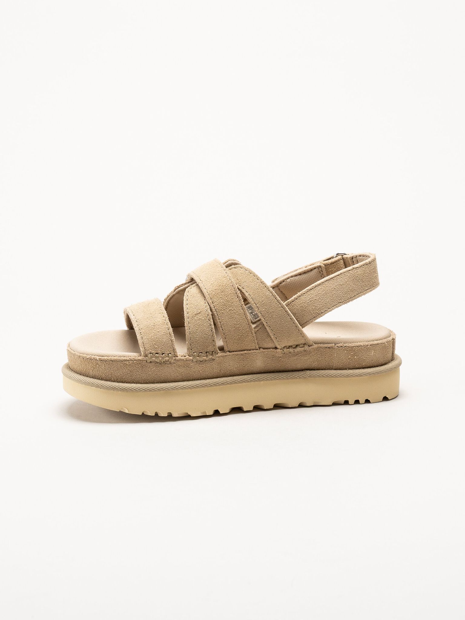 UGG - W Goldenstar Gleam - Beige remsandal i mocka
