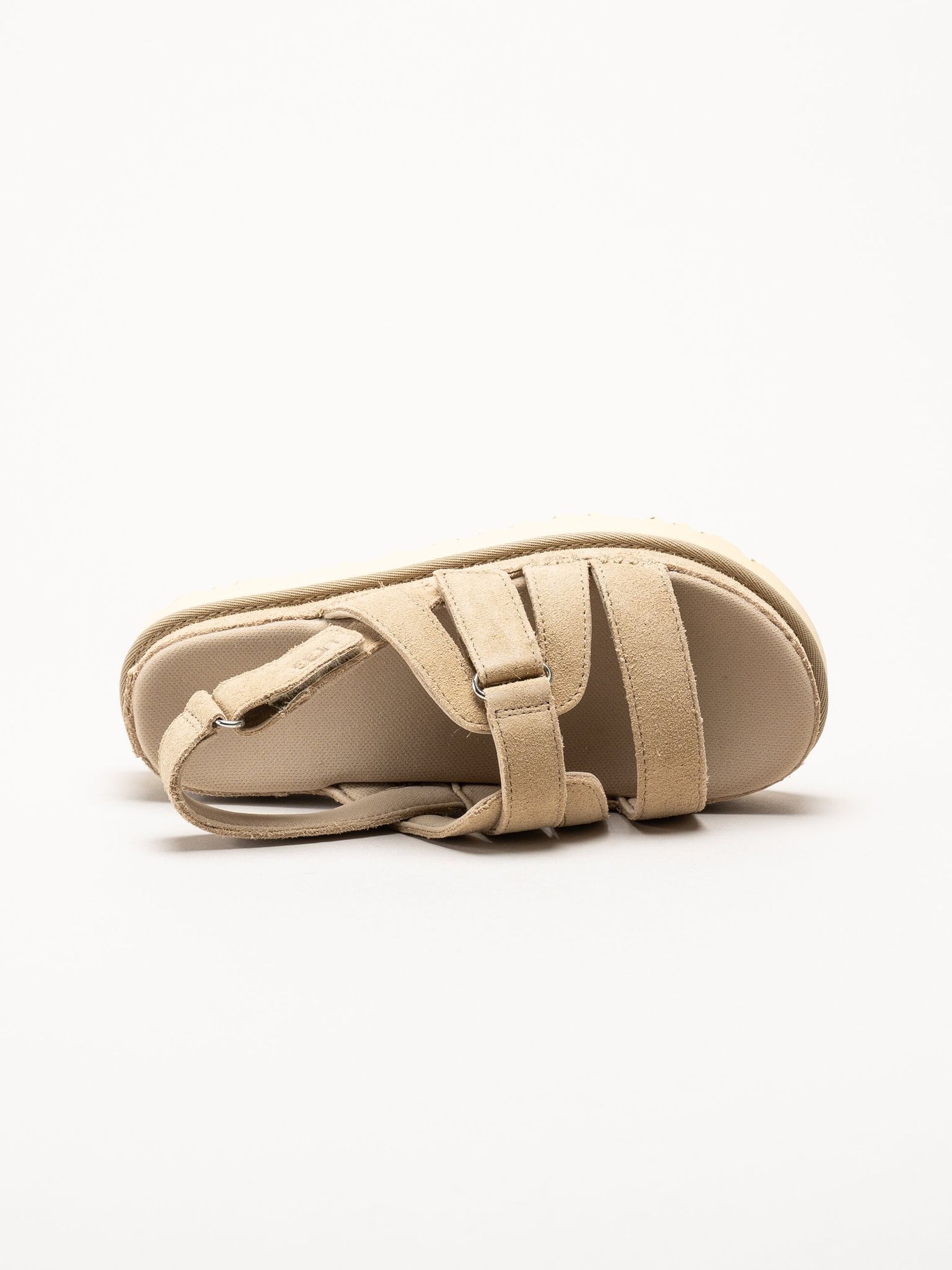 UGG - W Goldenstar Gleam - Beige remsandal i mocka