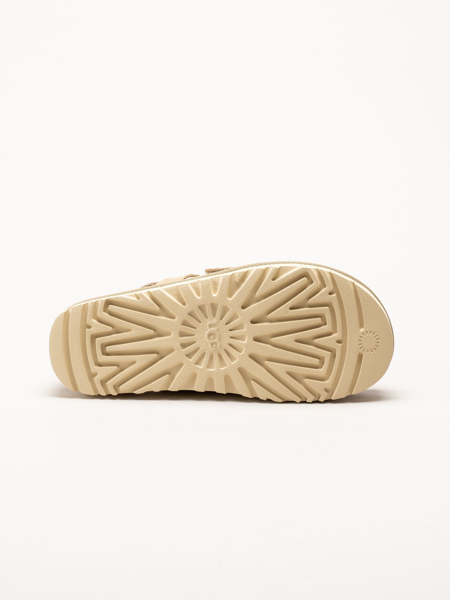 UGG - W Goldenstar Gleam - Beige remsandal i mocka