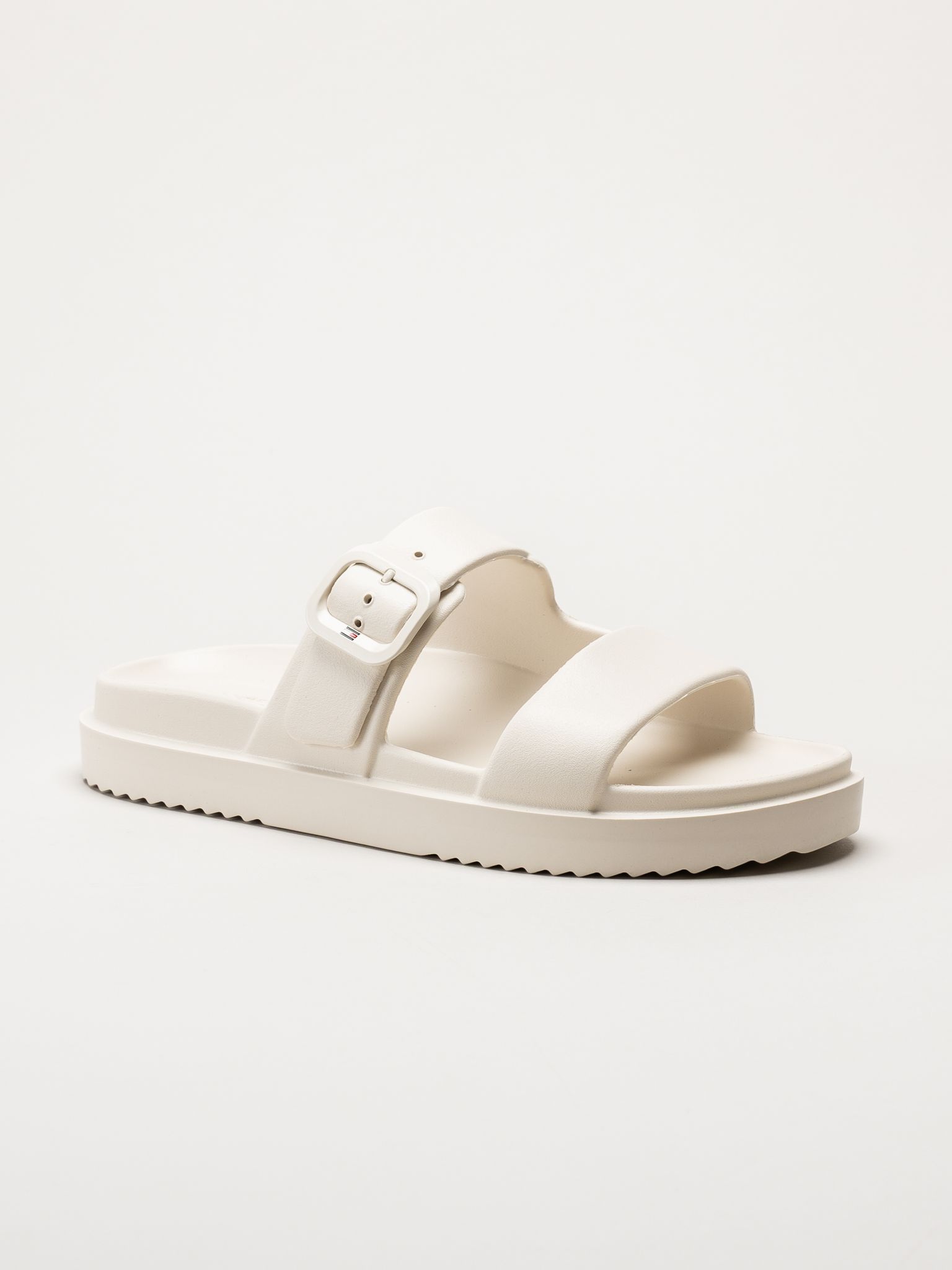 Tommy Hilfiger - Double Strap - Offwhite sandaler med spänne