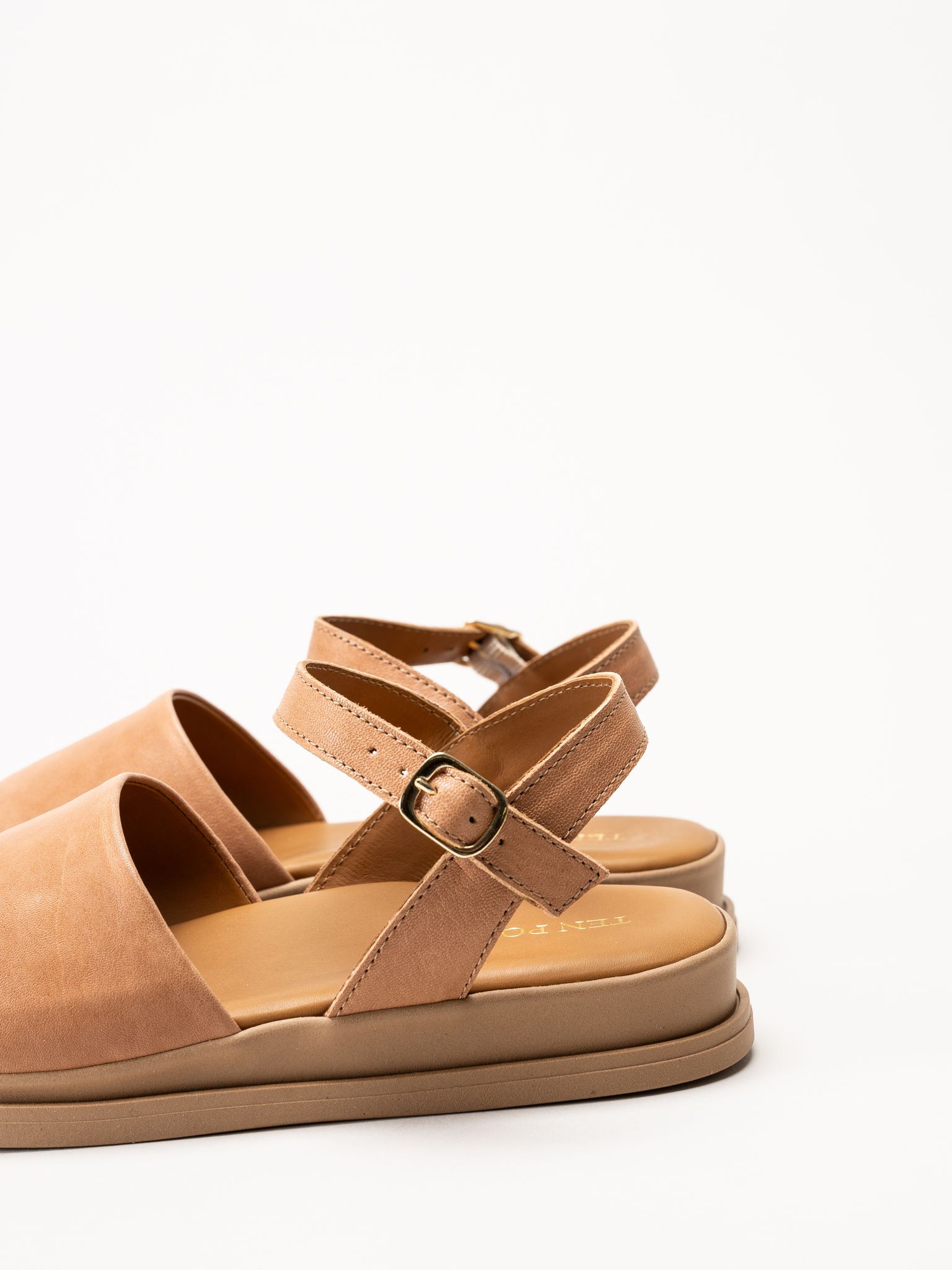 Ten Points - Alma - Ljusbruna skinnsandaler