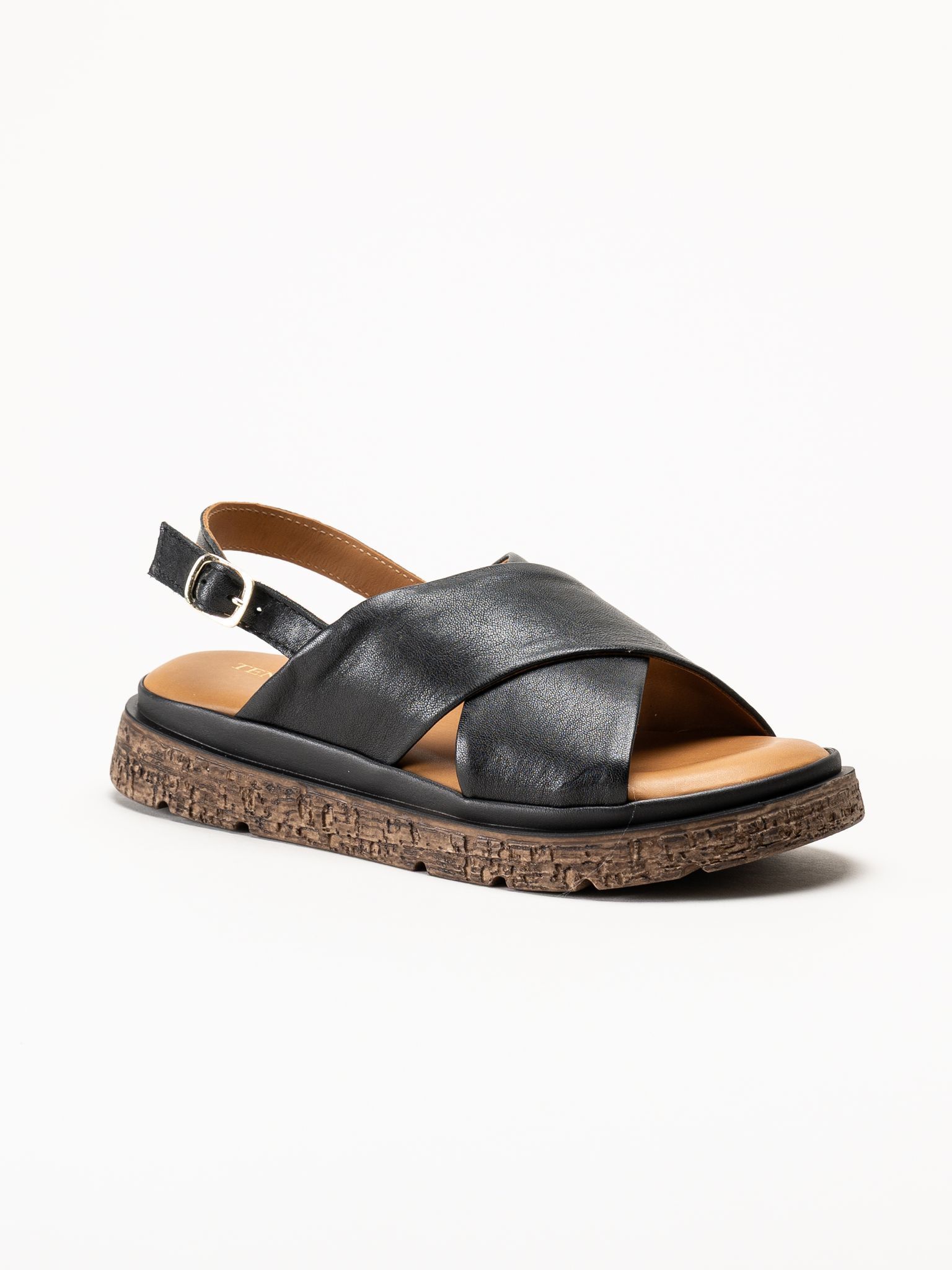 Ten Points - Mona - Svarta skinnsandaler