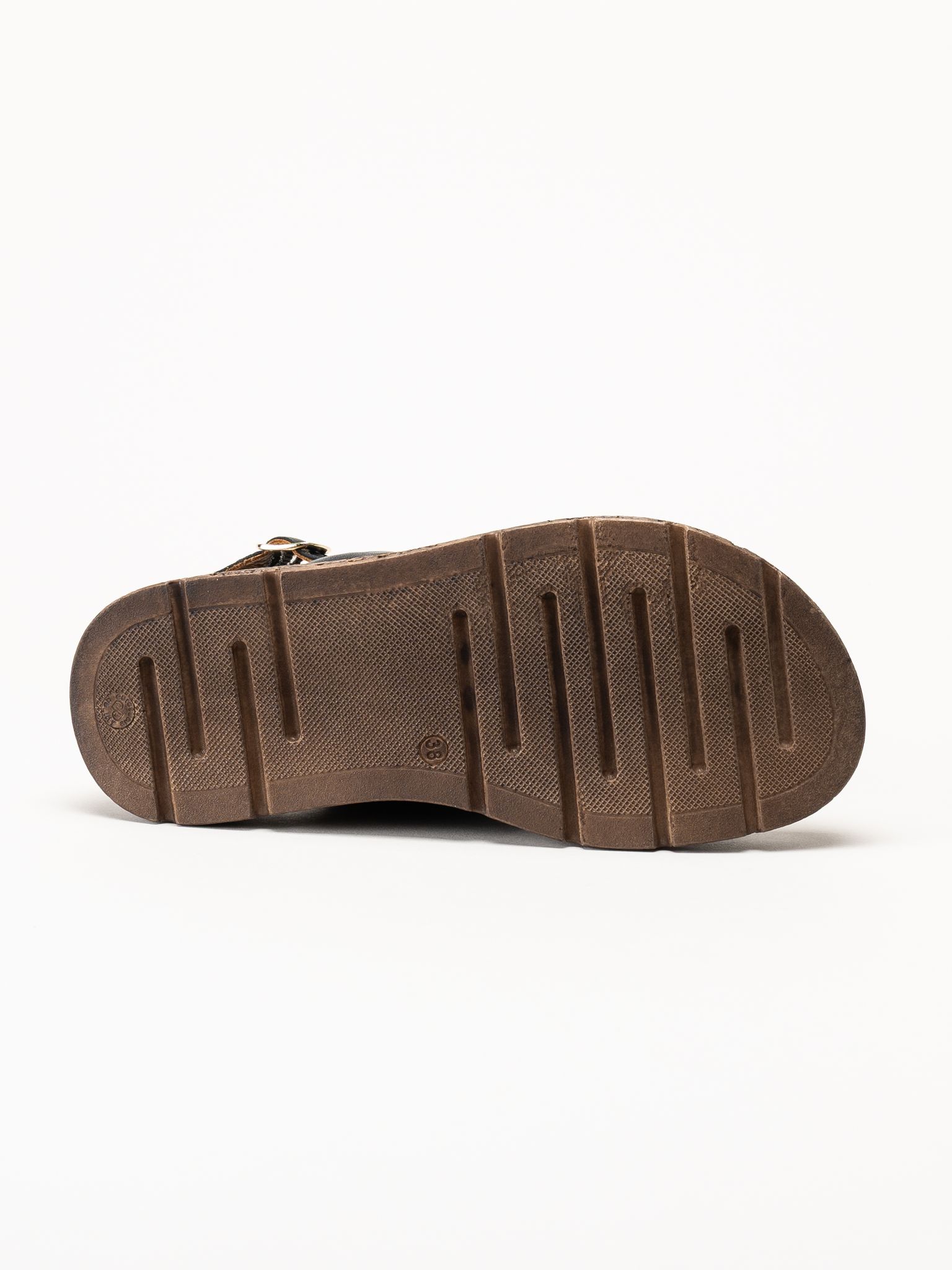 Ten Points - Mona - Svarta skinnsandaler