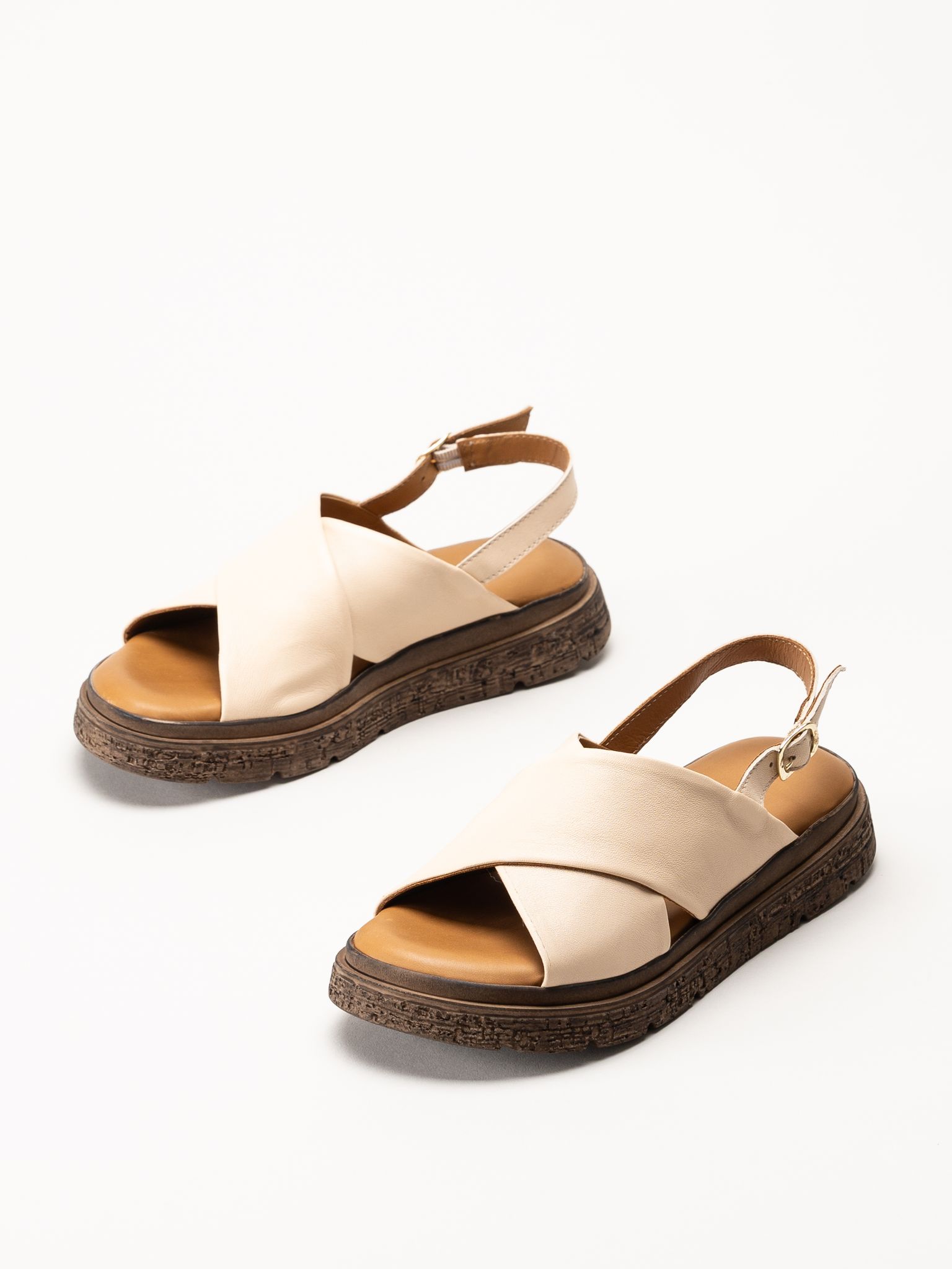 Ten Points - Mona - Beige skinnsandaler