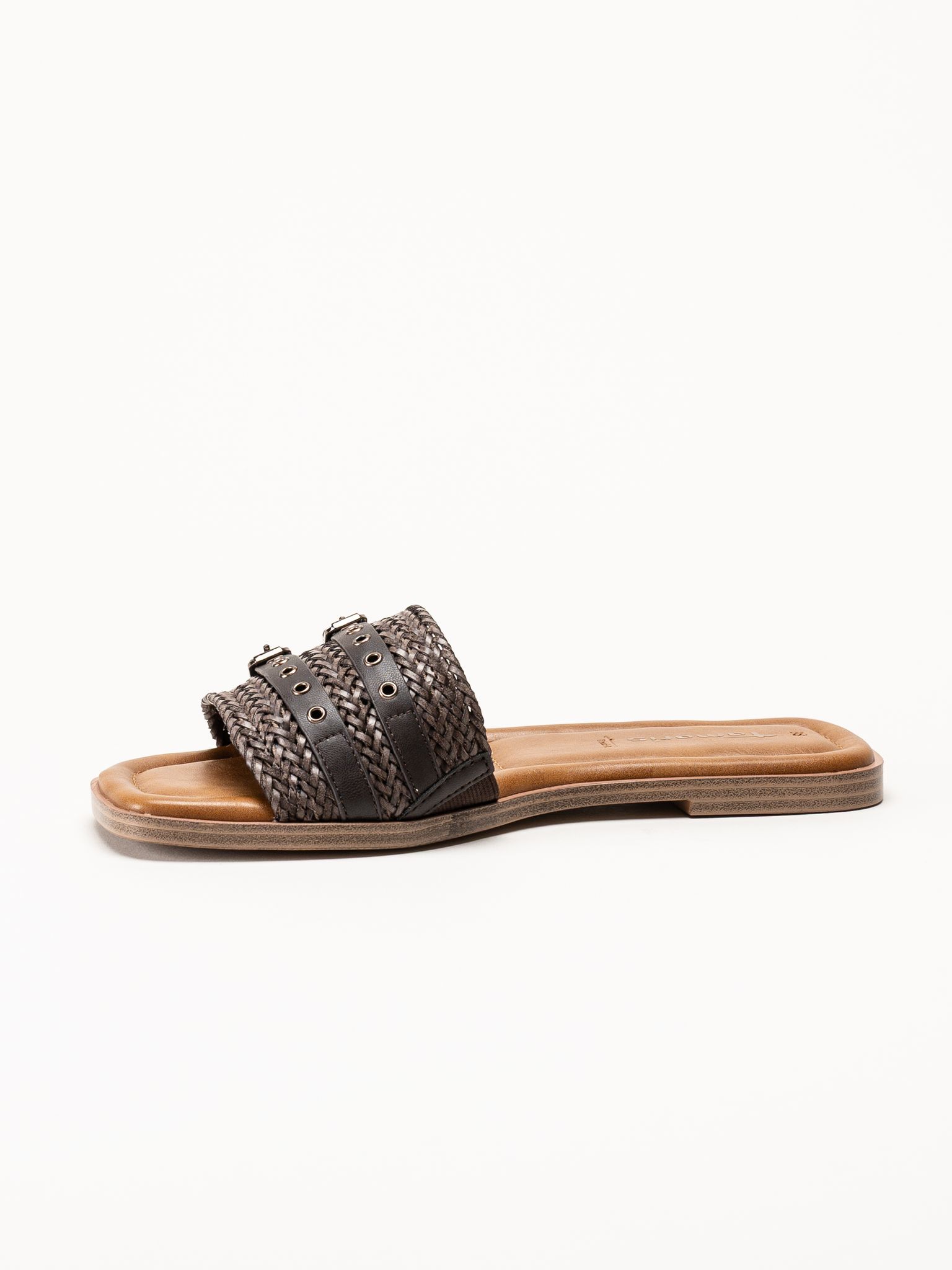 Tamaris - Mörkbruna slip in sandaler