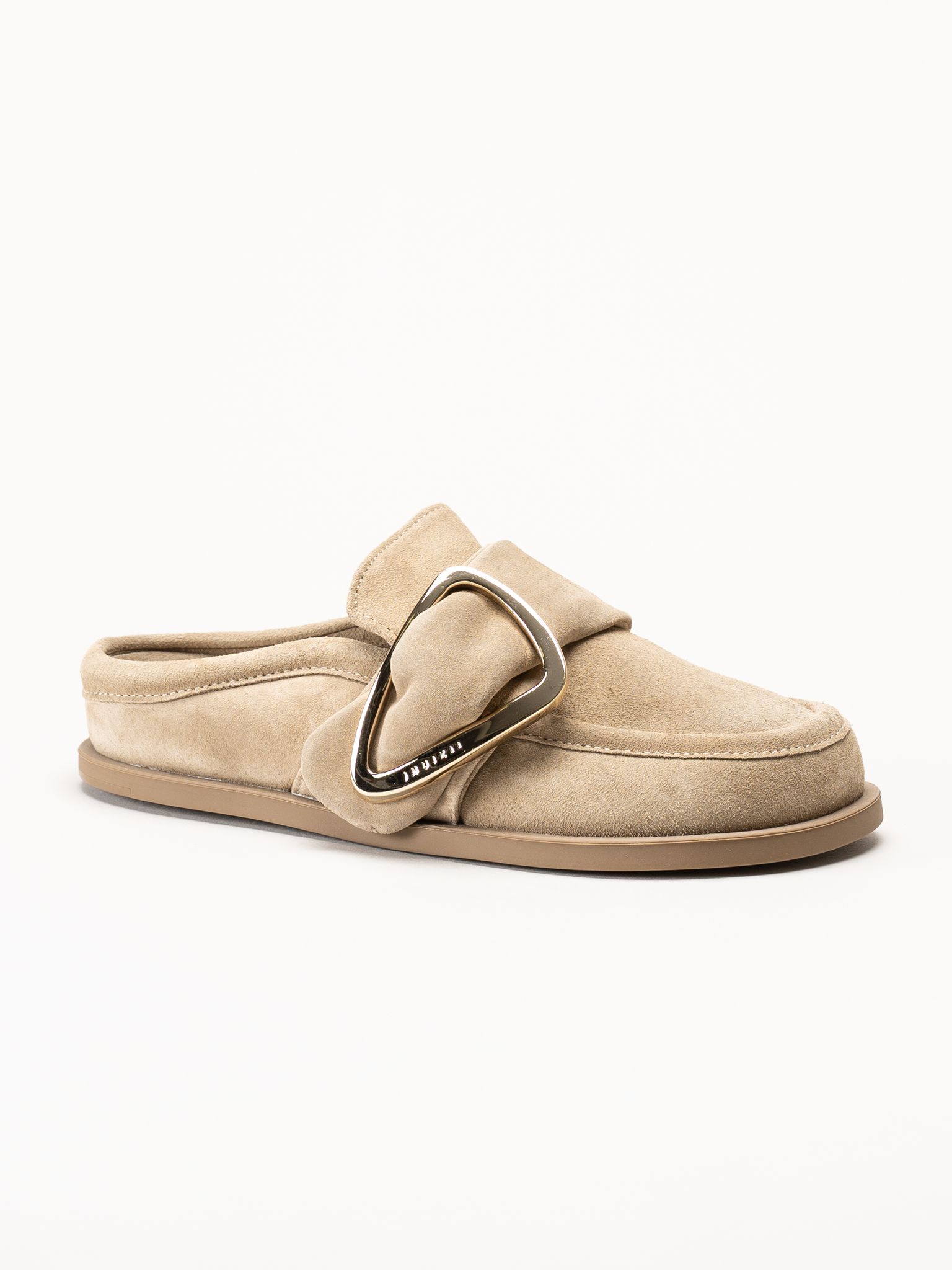 Inuikii - Mule Soft - Beige mule med guldigt spänne