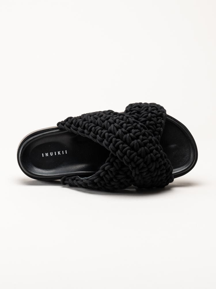 Inuikii - Woven - Svarta virkade sandaler