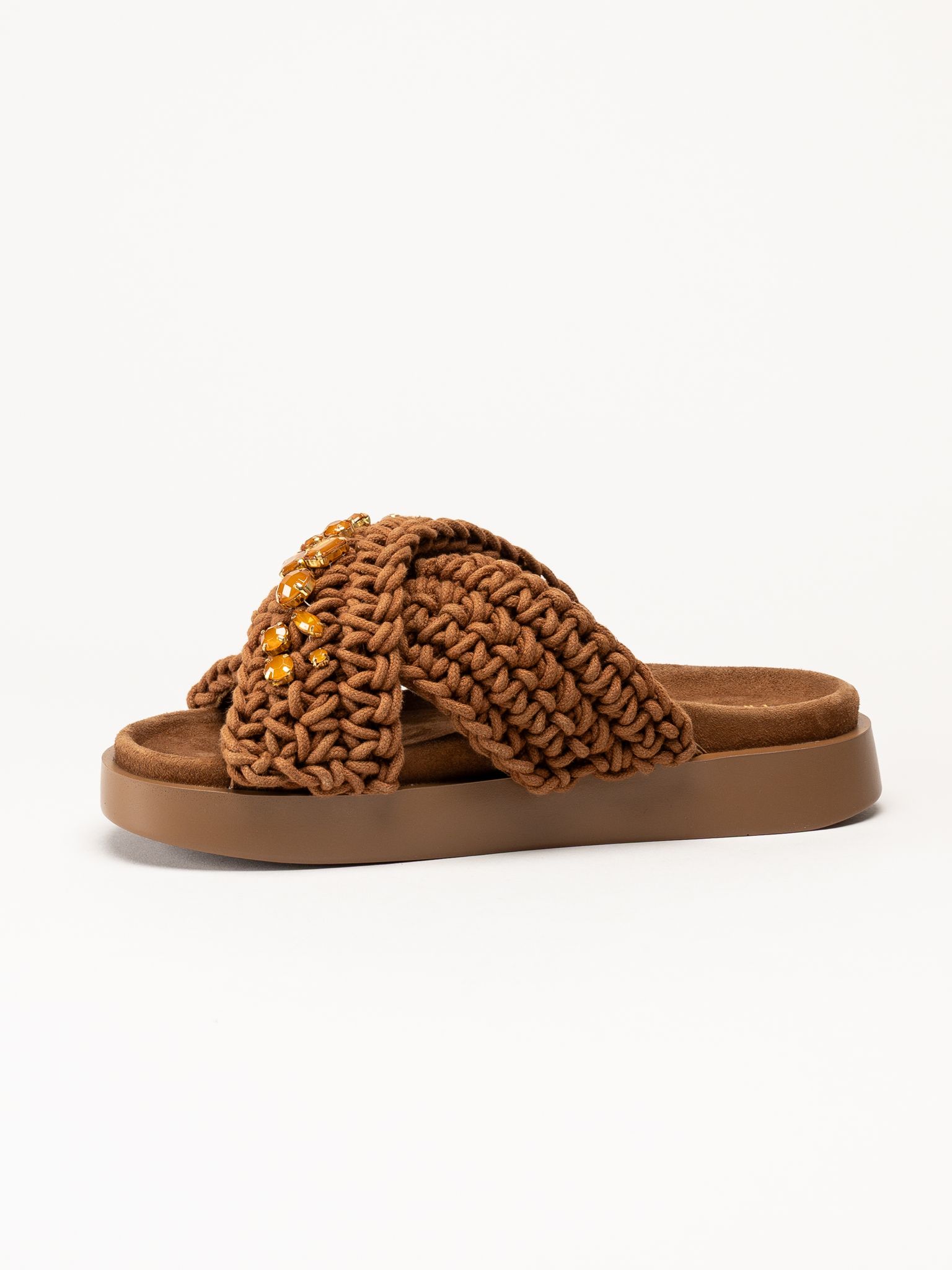 Inuikii - Woven Stones - Bruna sandaler i virkad textil