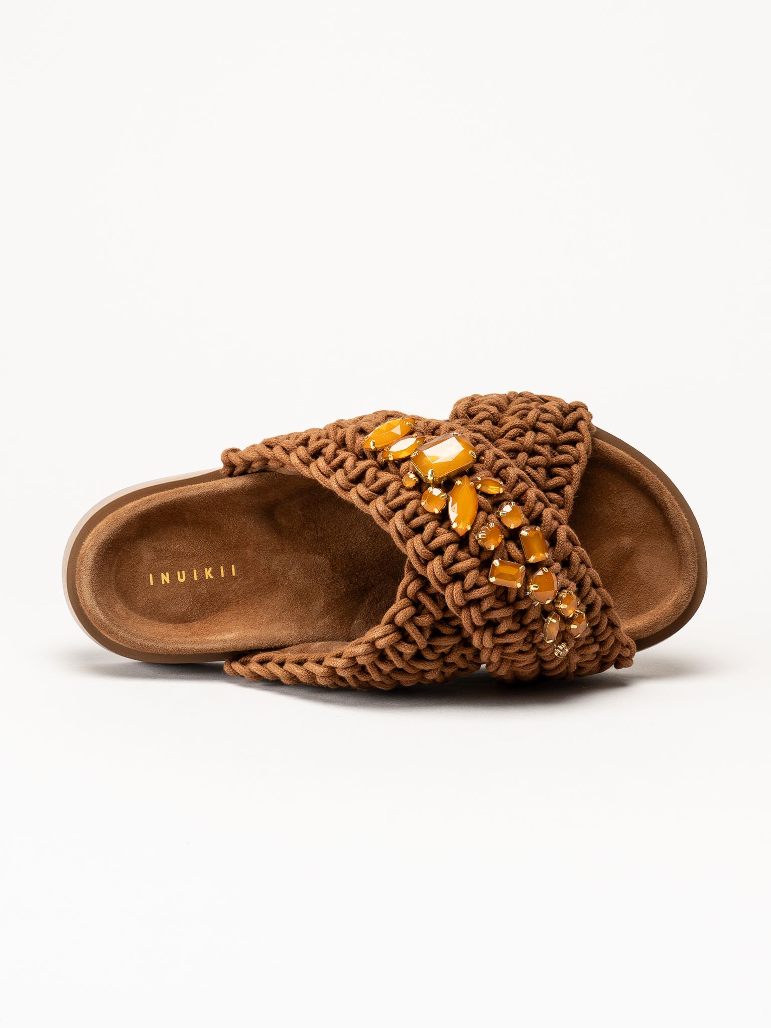 Inuikii - Woven Stones - Bruna sandaler i virkad textil